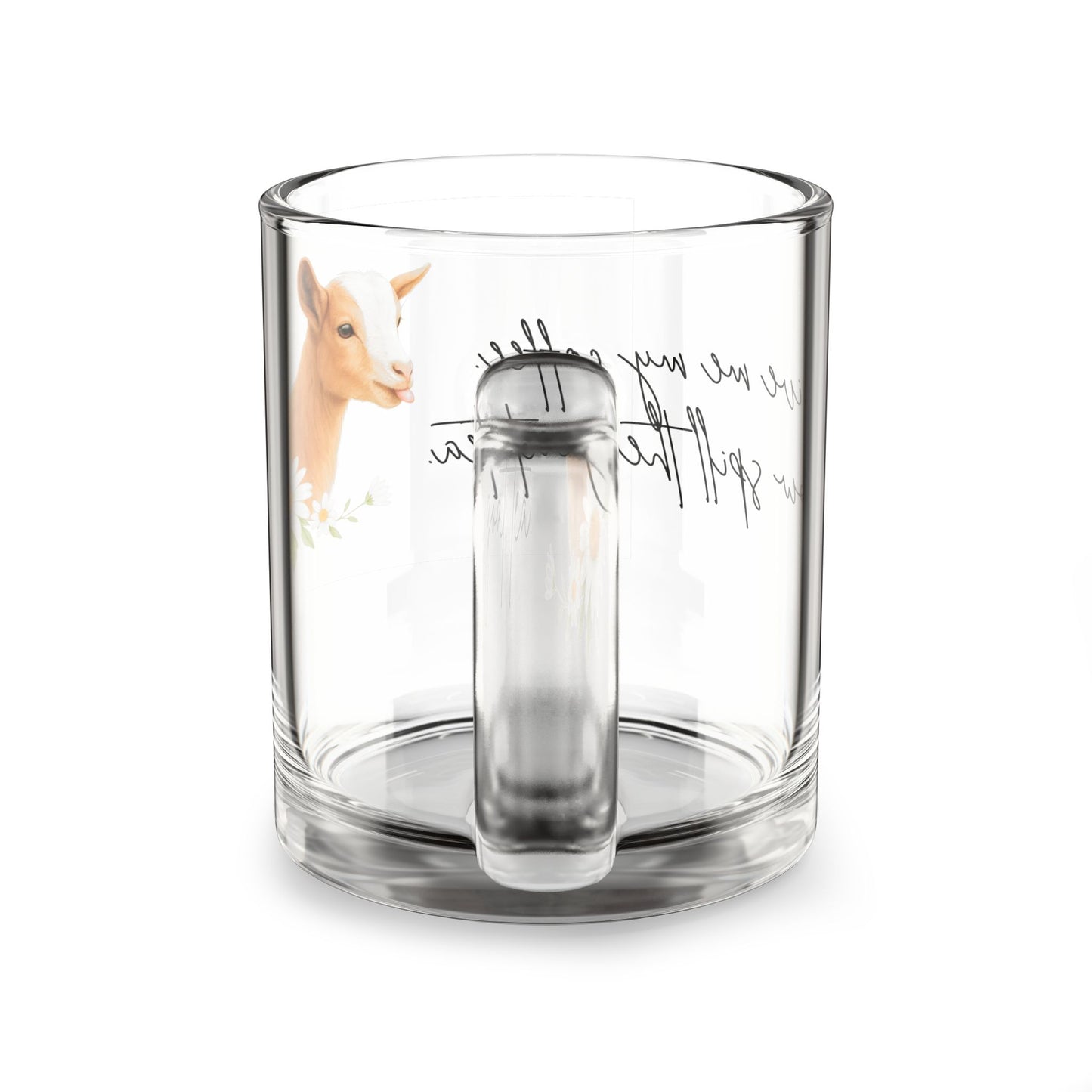 10oz Glass Coffee/Tea Mug - "Spill the tea"