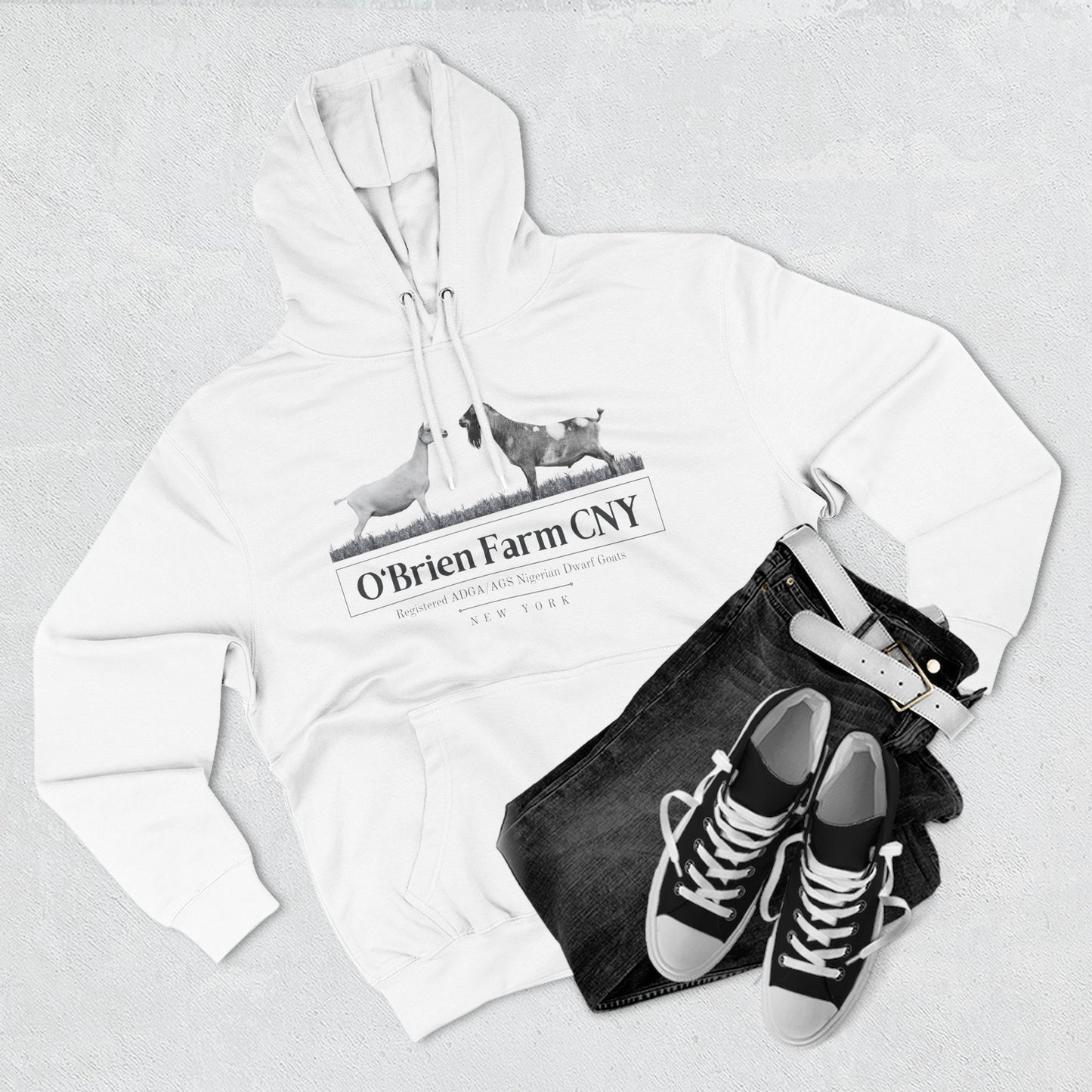 Three-Panel Fleece Hoodie "O'Brien Farm CNY"