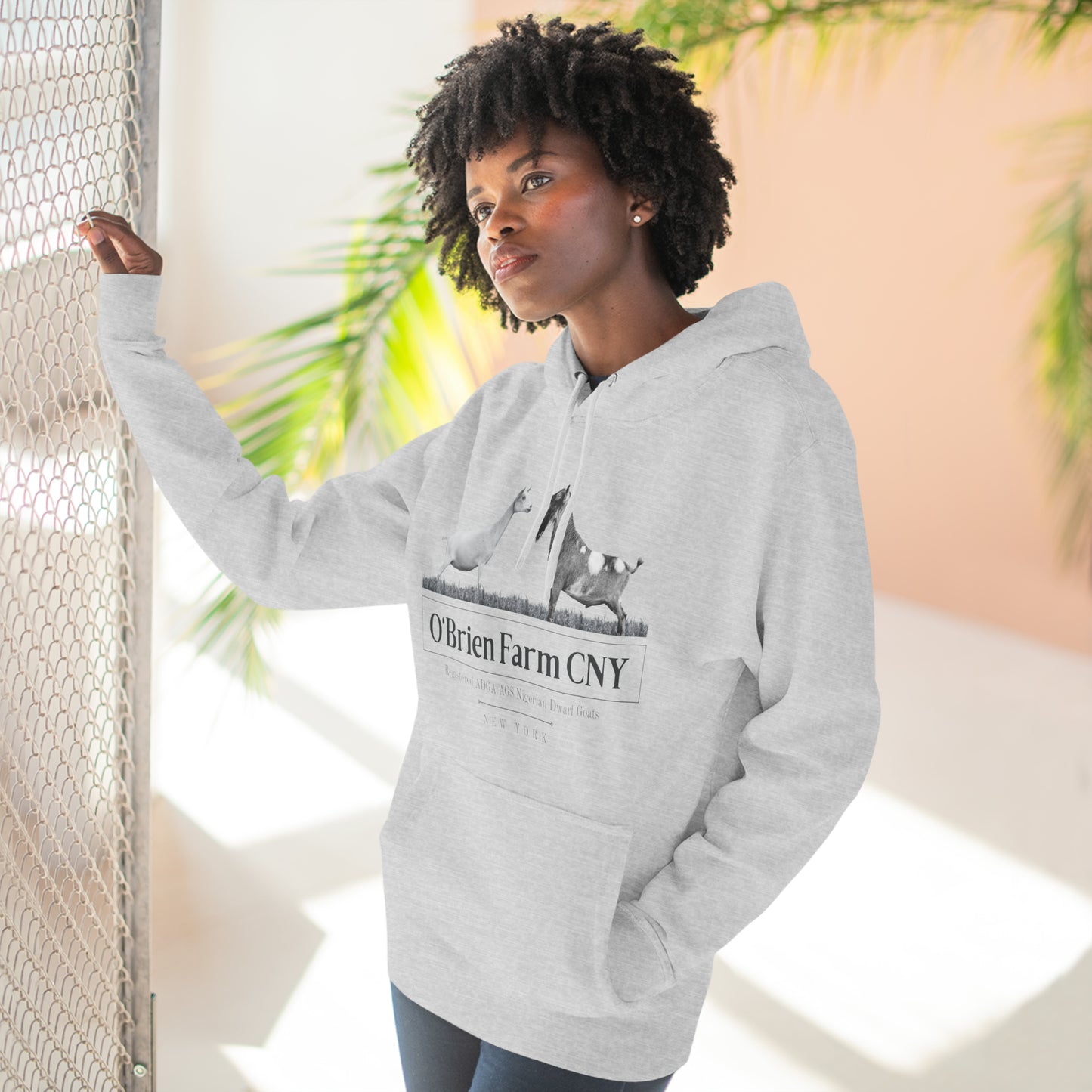 Three-Panel Fleece Hoodie - "O'Brien Farm CNY" Light Option