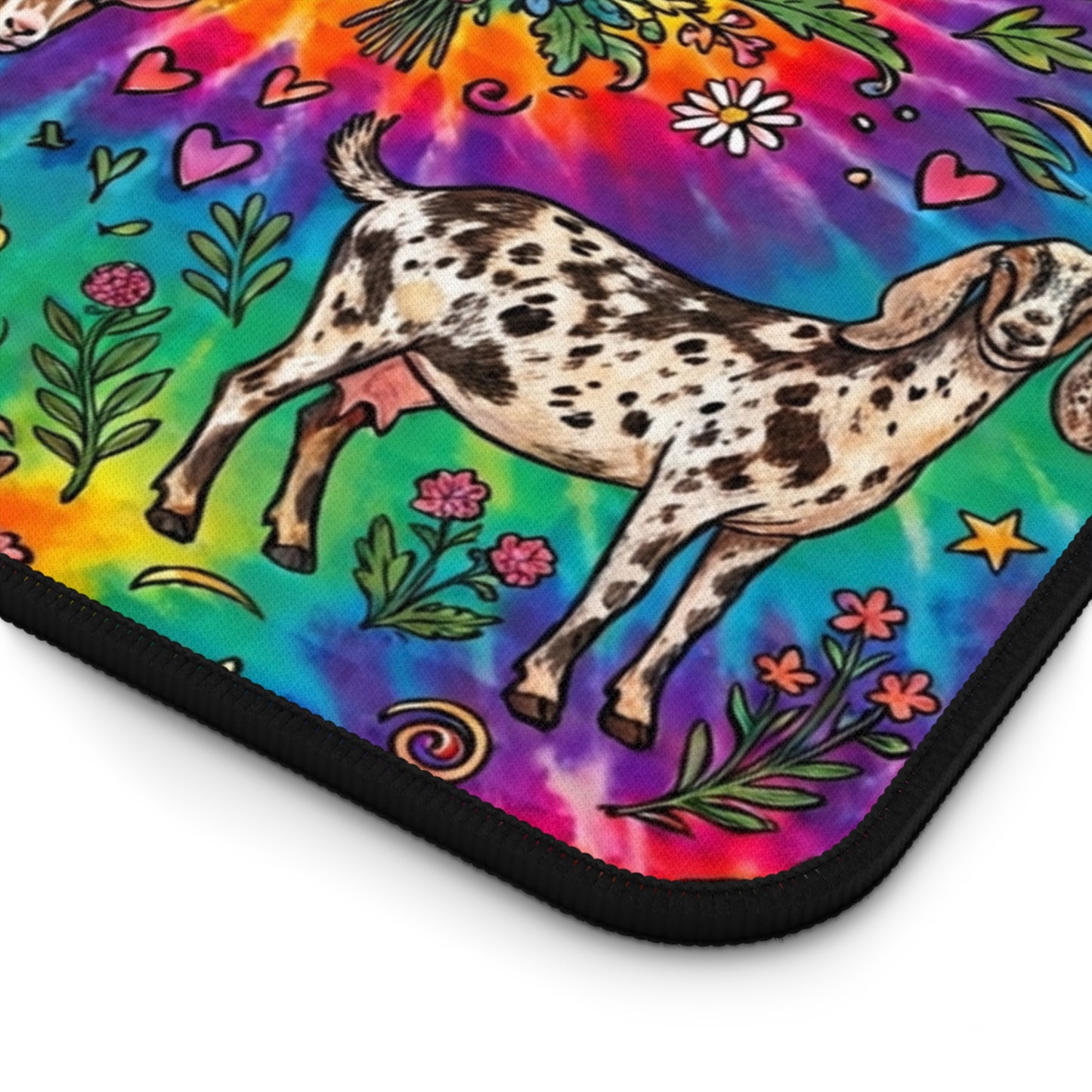 Goat Desk Mat - "Tie Dye & Goats"