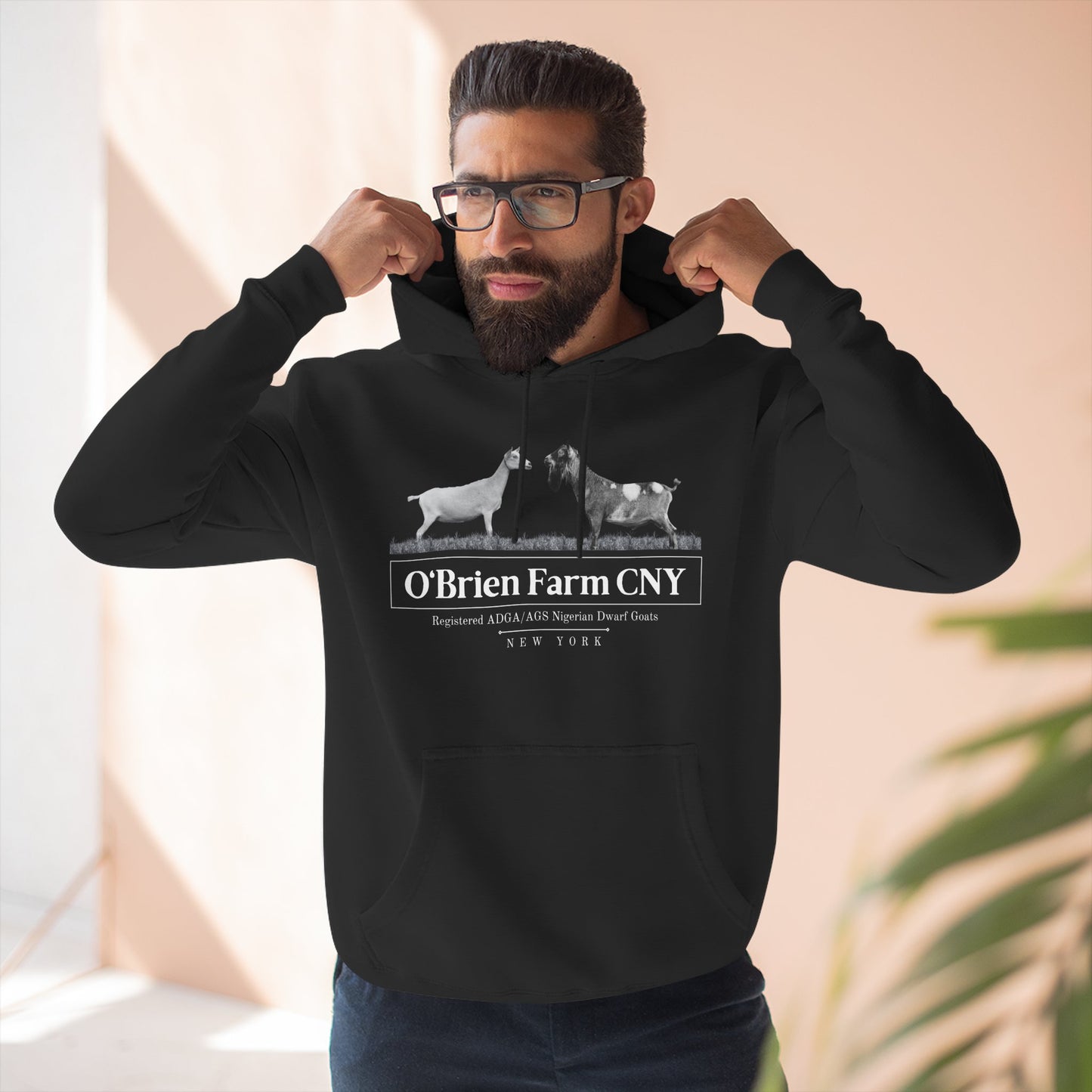 Three-Panel Fleece Hoodie "O'Brien Farm CNY"