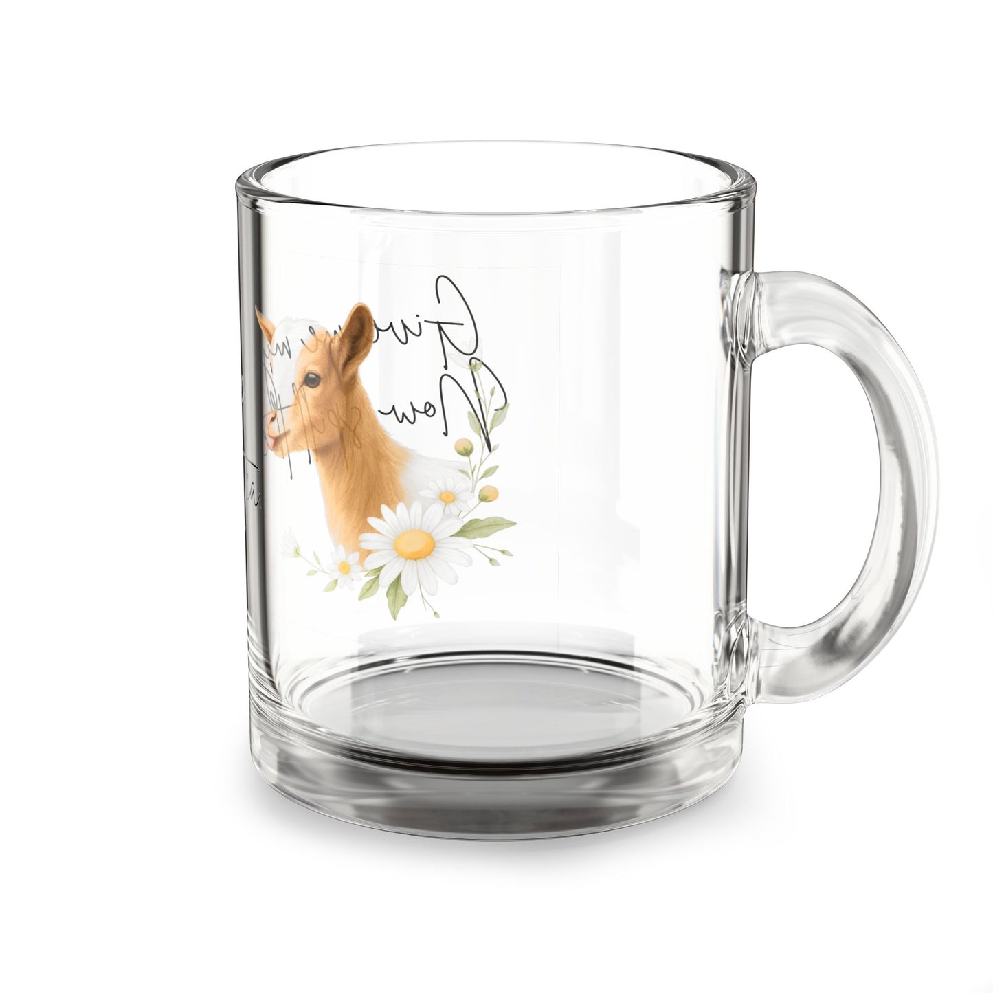 10oz Glass Coffee/Tea Mug - "Spill the tea"