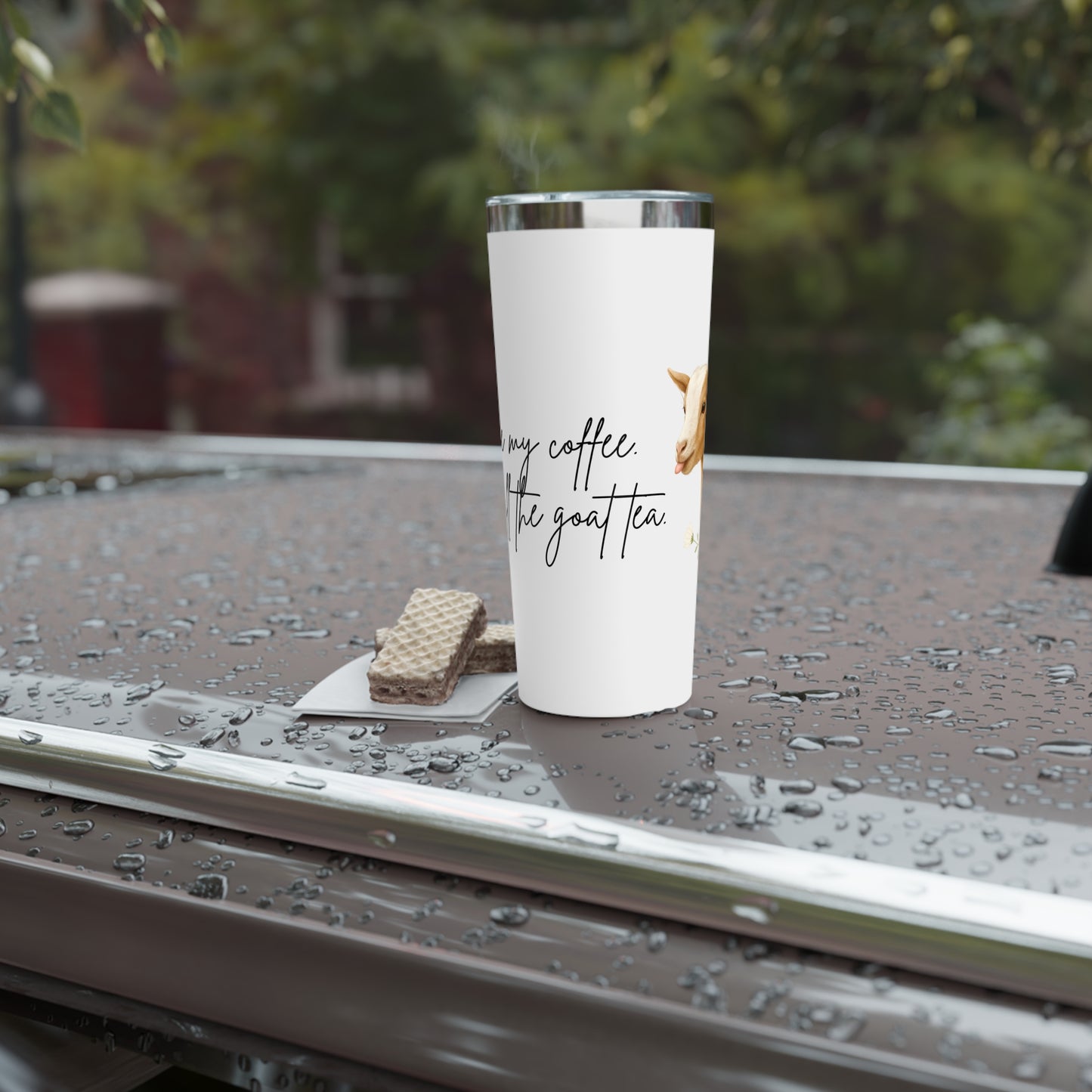 Copper Vacuum Insulated Tumbler, 22oz - "Spill the tea"