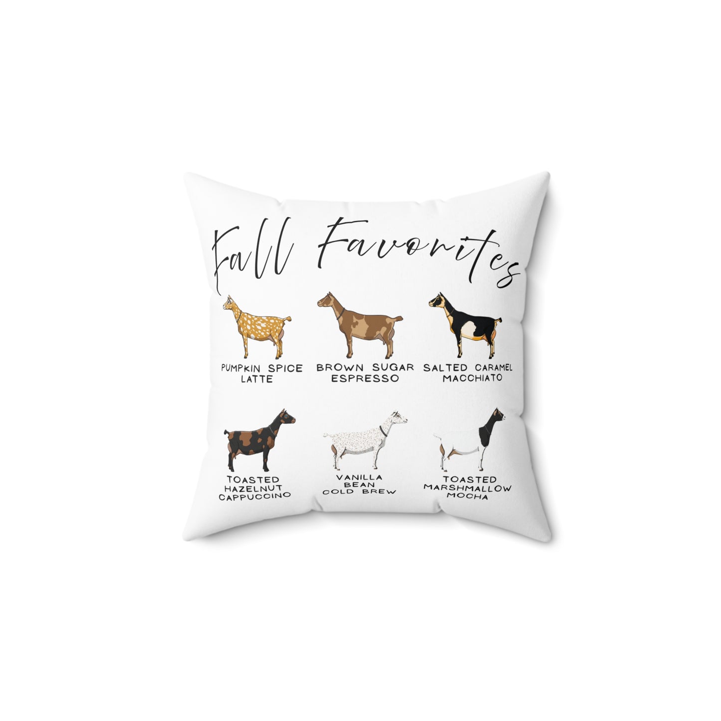 Spun Polyester Square Pillow - "Fall Favorites"