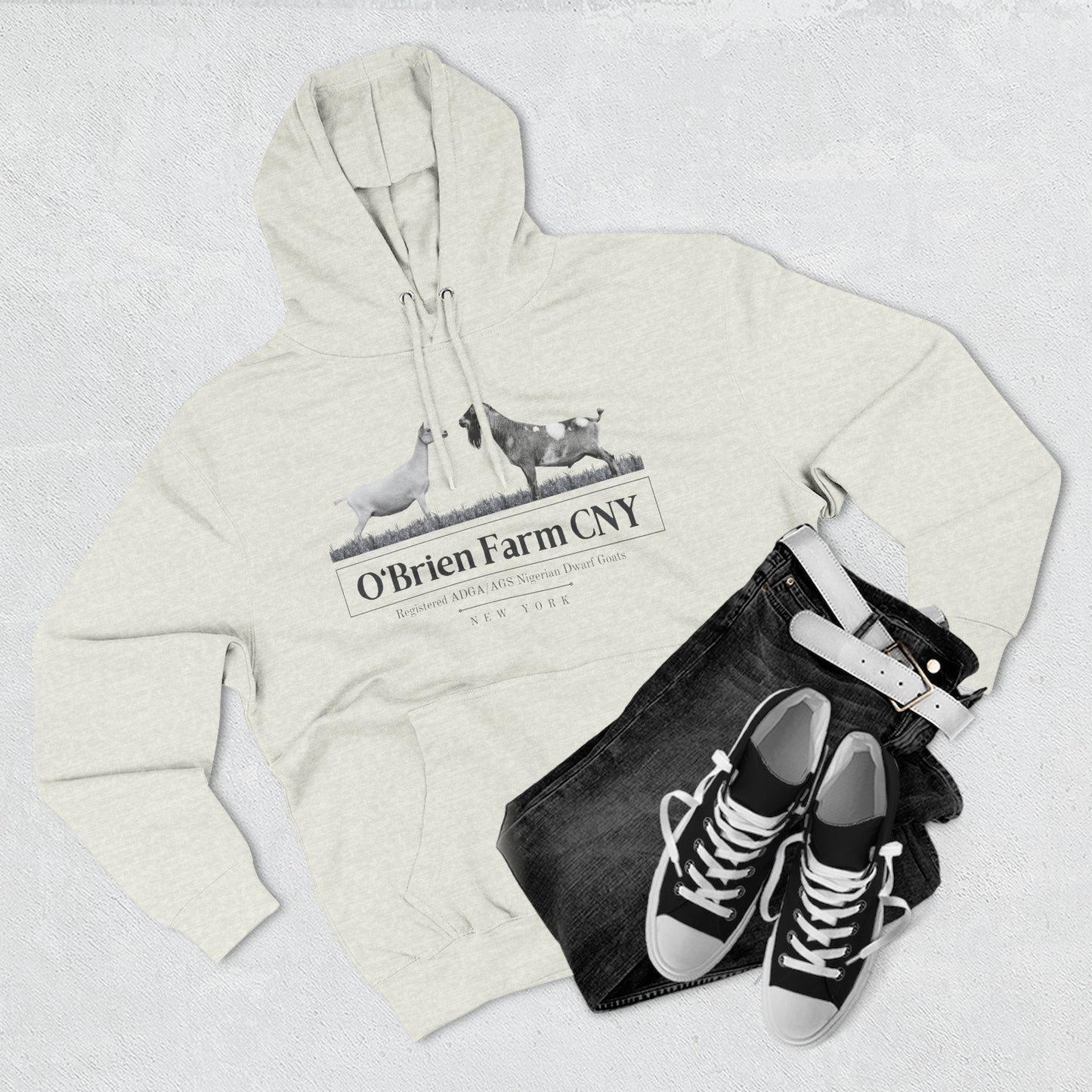 Three-Panel Fleece Hoodie "O'Brien Farm CNY"