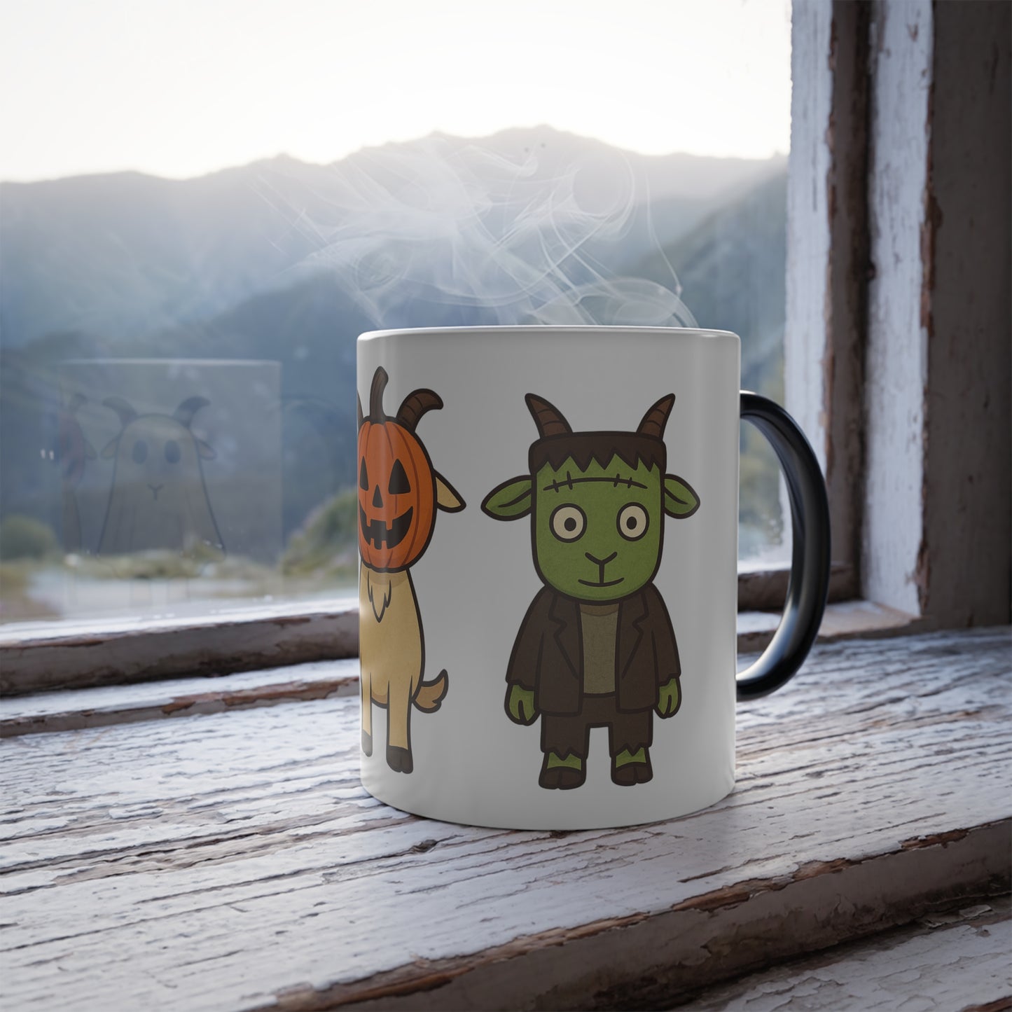 11oz Color Morphing Halloween Goat Mug