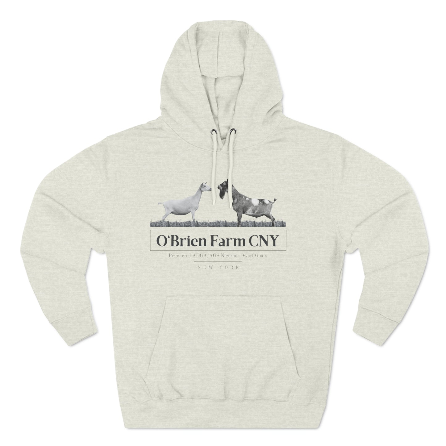 Three-Panel Fleece Hoodie - "O'Brien Farm CNY" Light Option