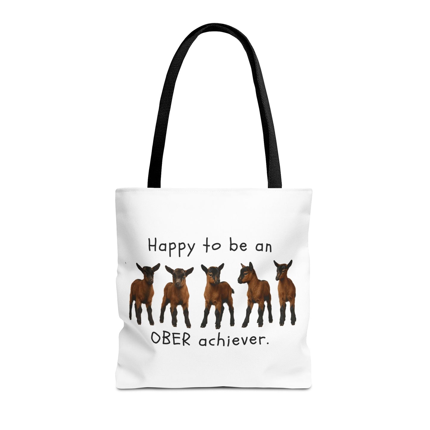 Polyester Tote Bag - "OBER achiever"