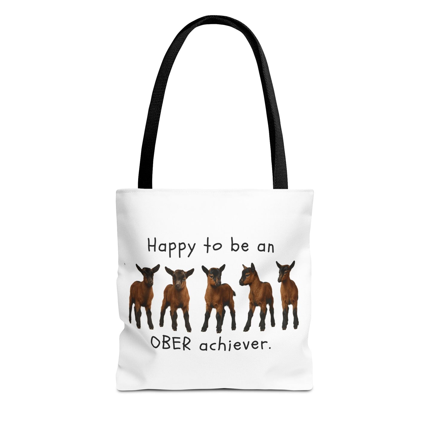 Polyester Tote Bag - "OBER achiever"