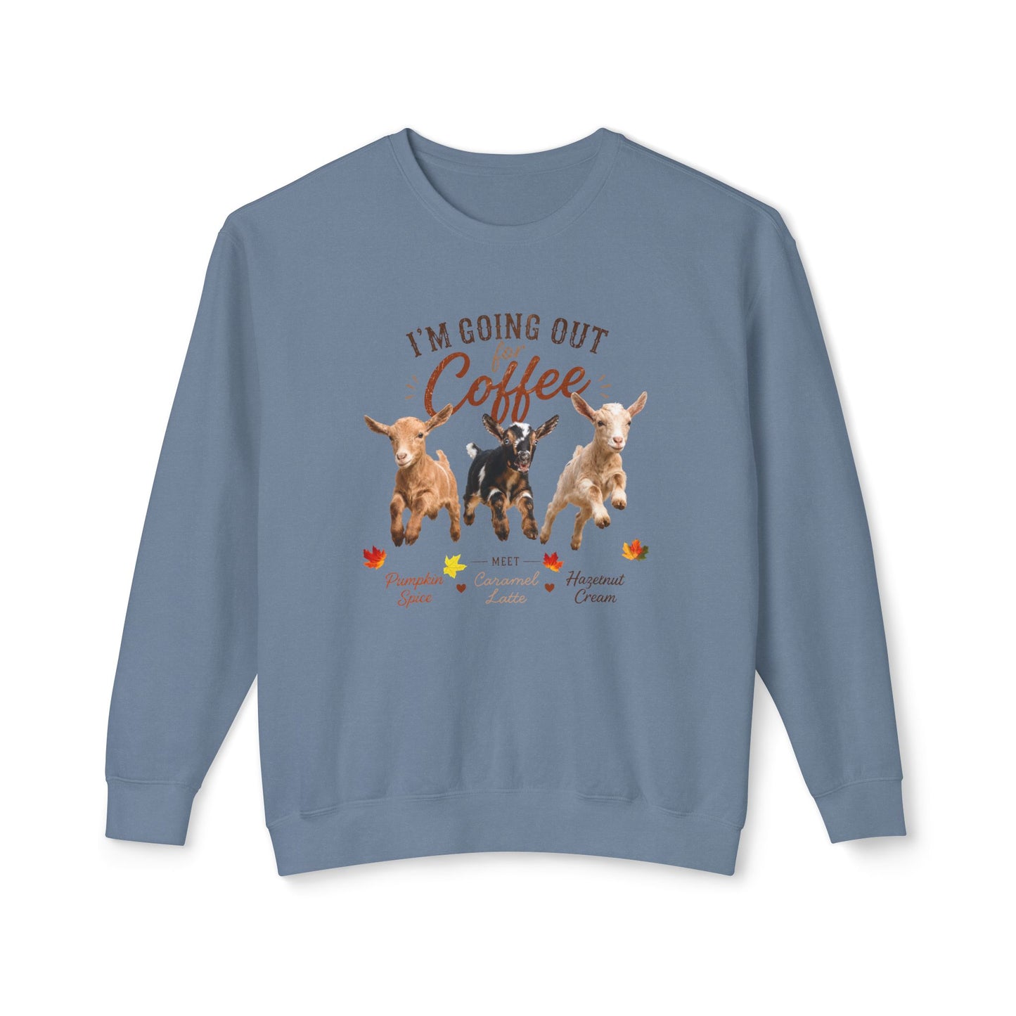 Unisex Lightweight Crewneck Sweatshirt - "Coffee Meet"
