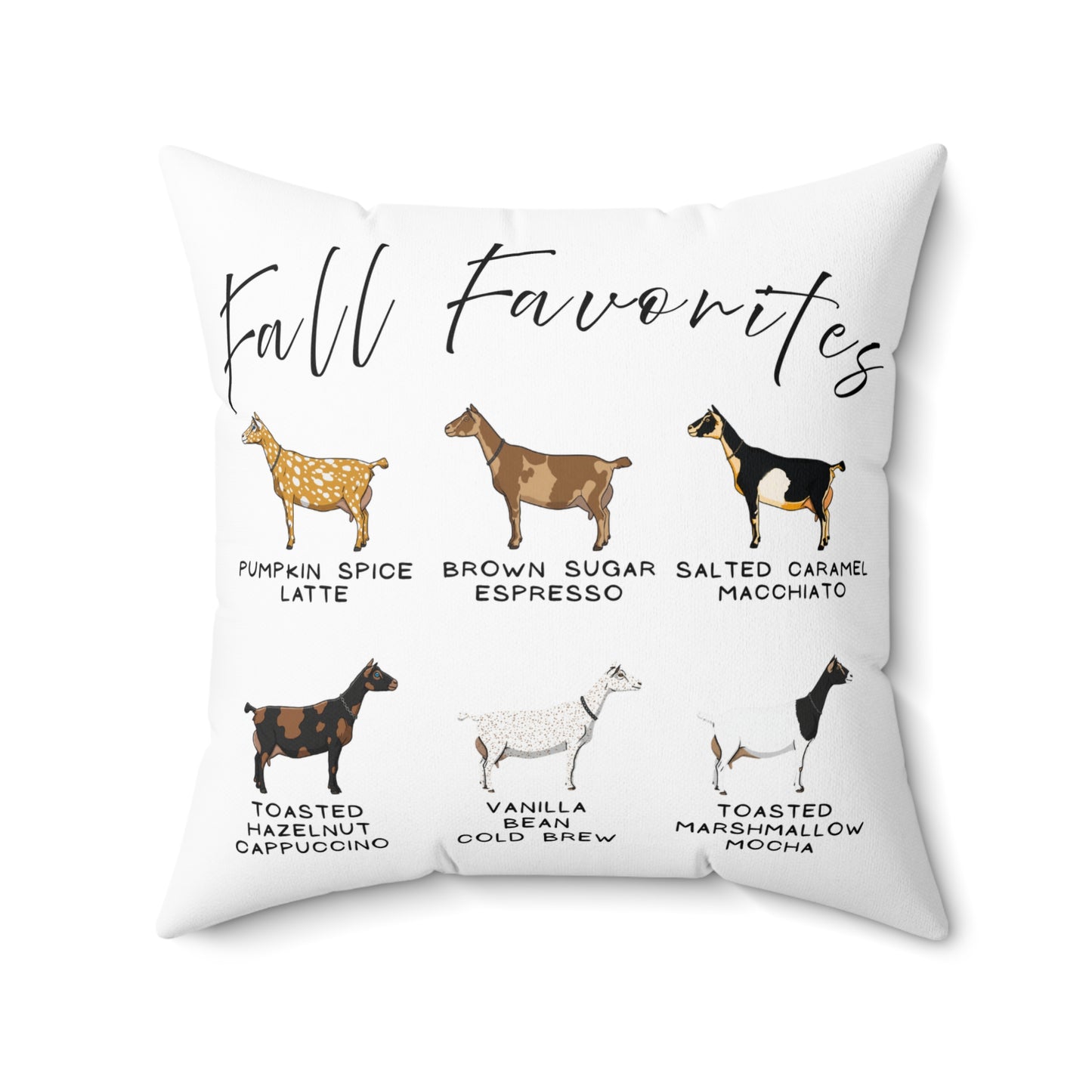 Spun Polyester Square Pillow - "Fall Favorites"