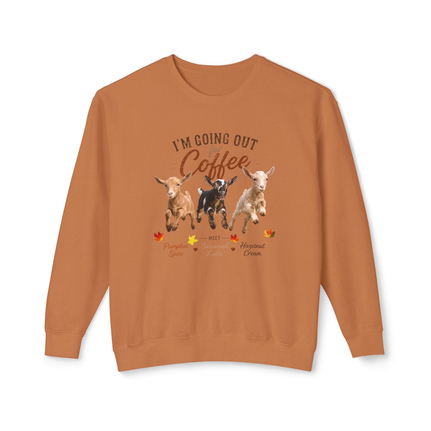 Unisex Lightweight Crewneck Sweatshirt - "Coffee Meet"