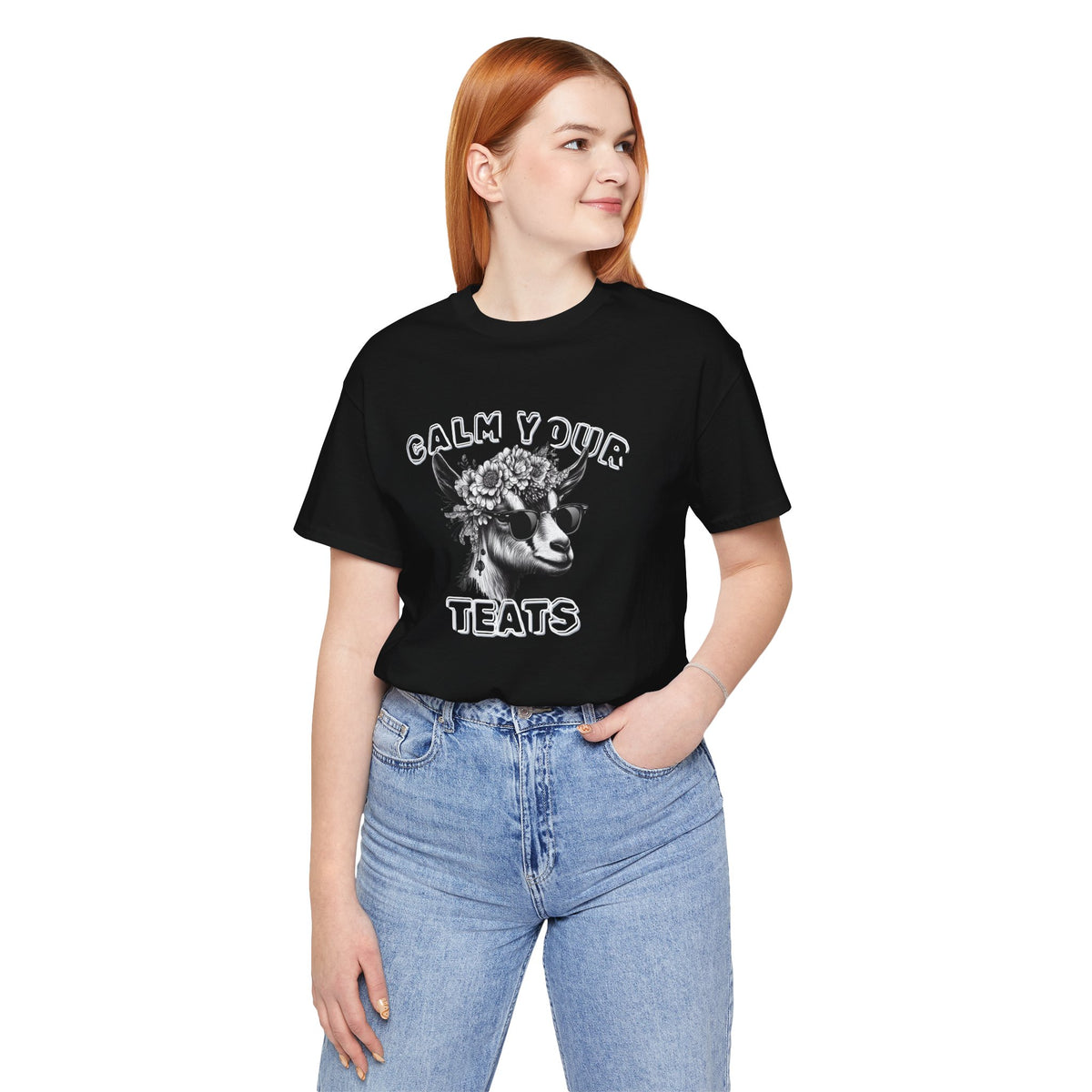 Unisex Jersey  Tee - "Calm Your Teats"