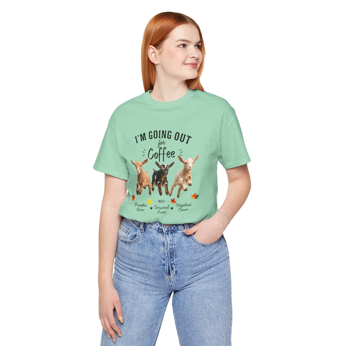 Unisex Jersey Short Sleeve Tee "Out for Coffee - DARK TEXT"