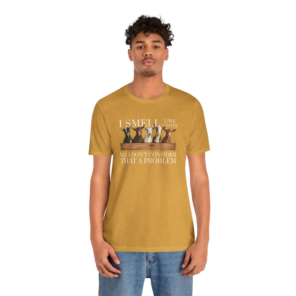 Unisex Jersey Short Sleeve Tee - "I Smell Like Goats"