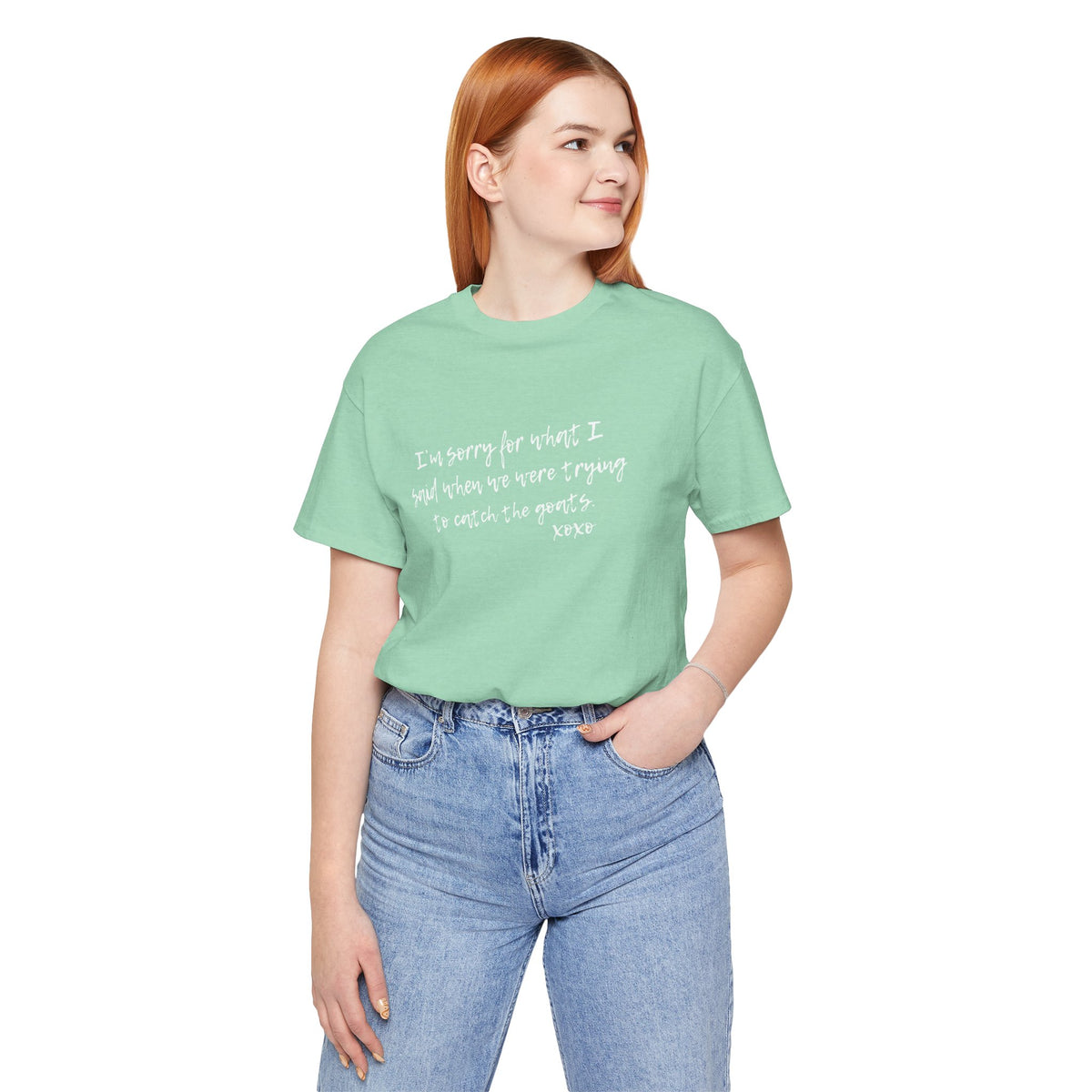 Unisex Jersey Tee - "Sorry"