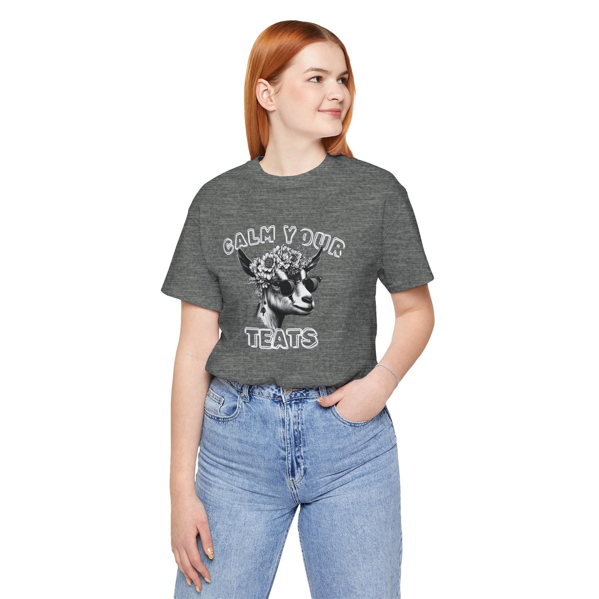 Unisex Jersey  Tee - "Calm Your Teats"