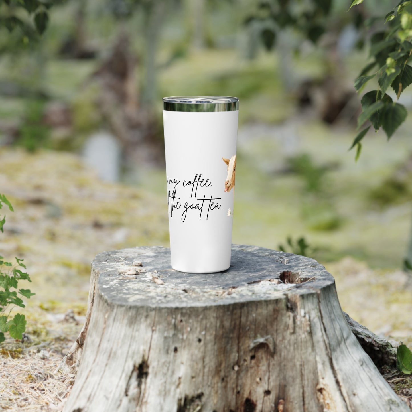 Copper Vacuum Insulated Tumbler, 22oz - "Spill the tea"