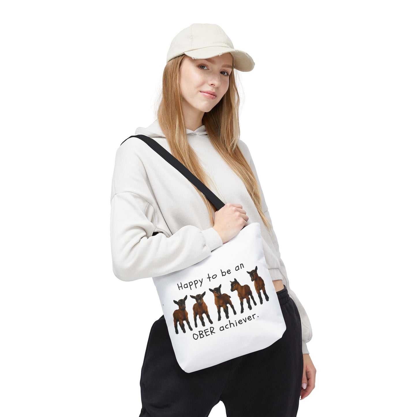 Polyester Tote Bag - "OBER achiever"