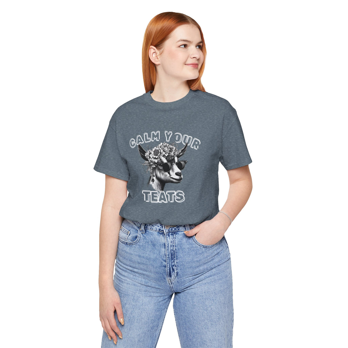 Unisex Jersey  Tee - "Calm Your Teats"