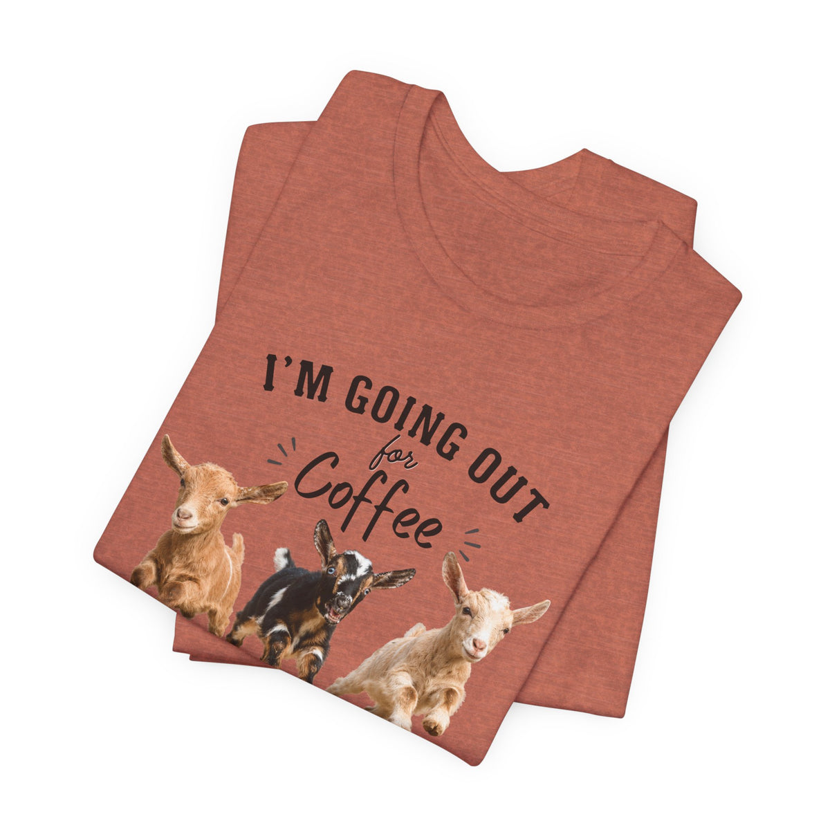 Unisex Jersey Short Sleeve Tee "Out for Coffee - DARK TEXT"