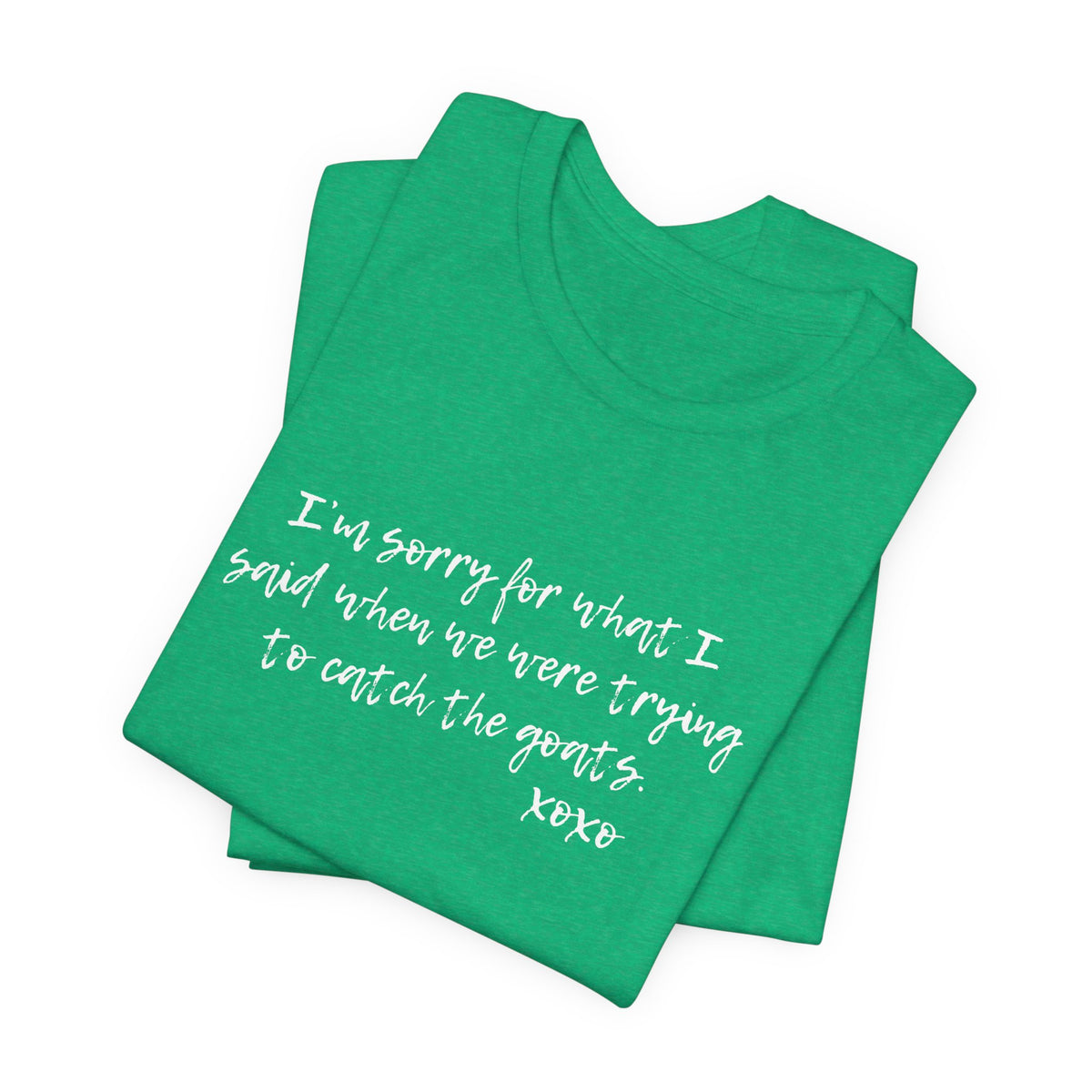 Unisex Jersey Tee - "Sorry"