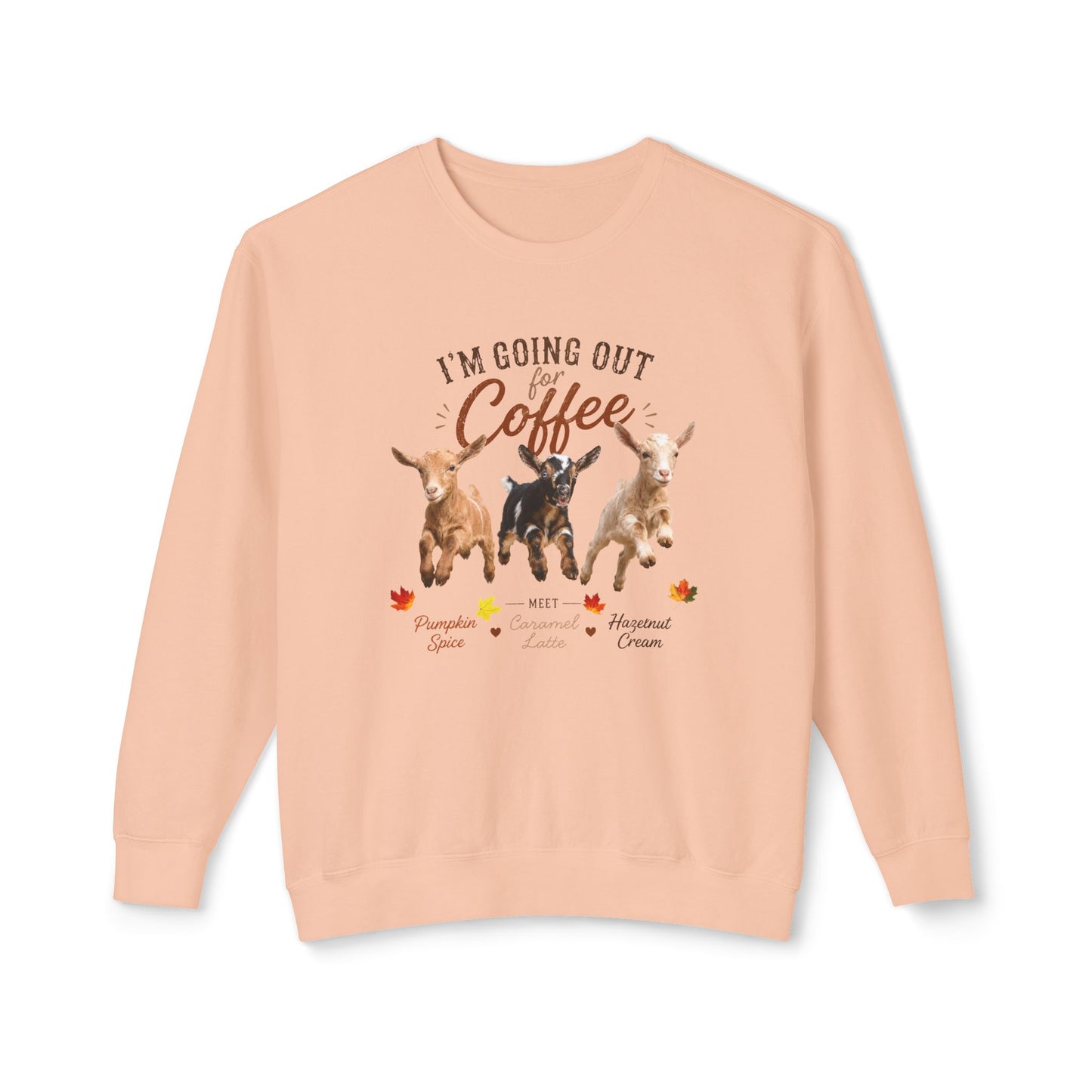 Unisex Lightweight Crewneck Sweatshirt - "Coffee Meet"