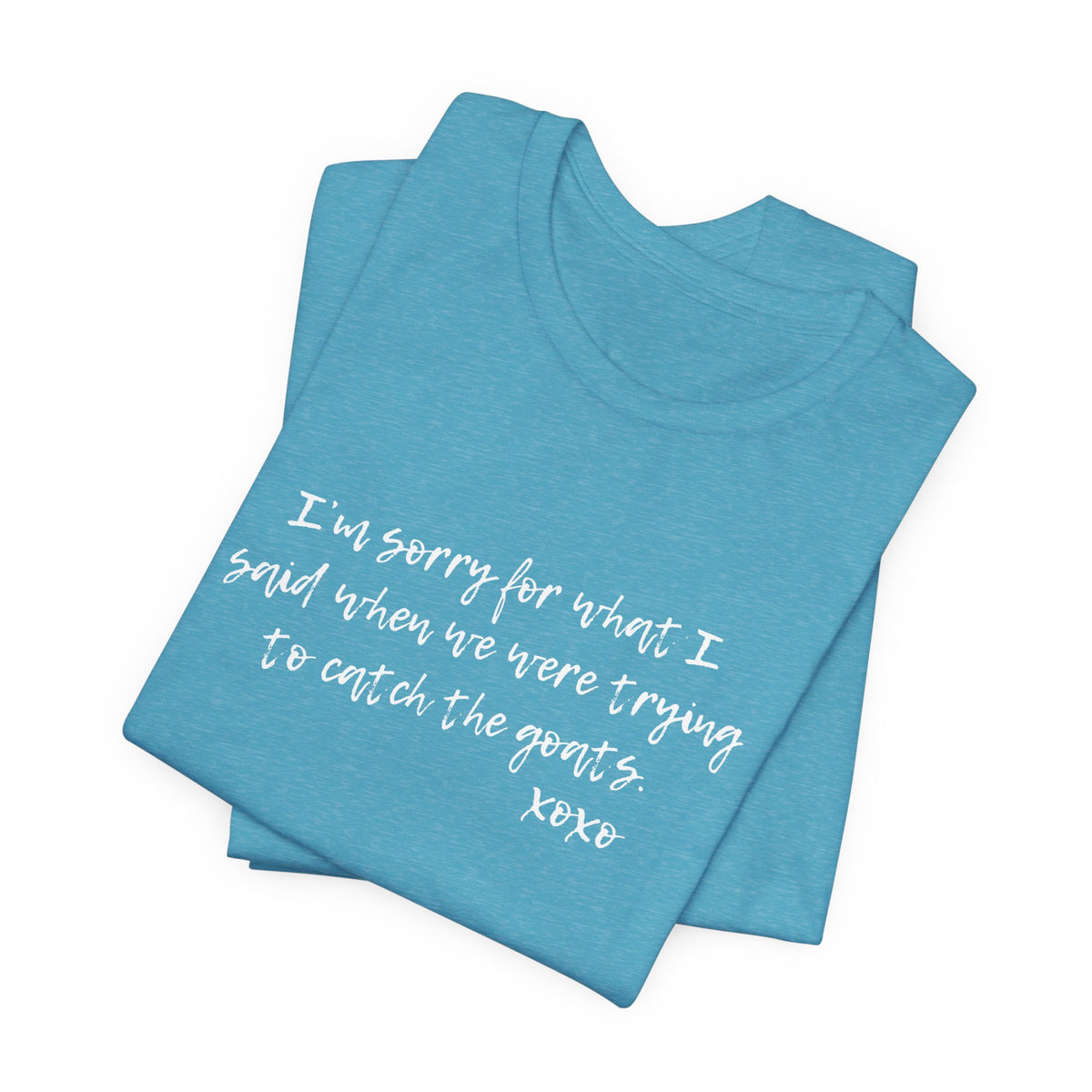 Unisex Jersey Tee - "Sorry"