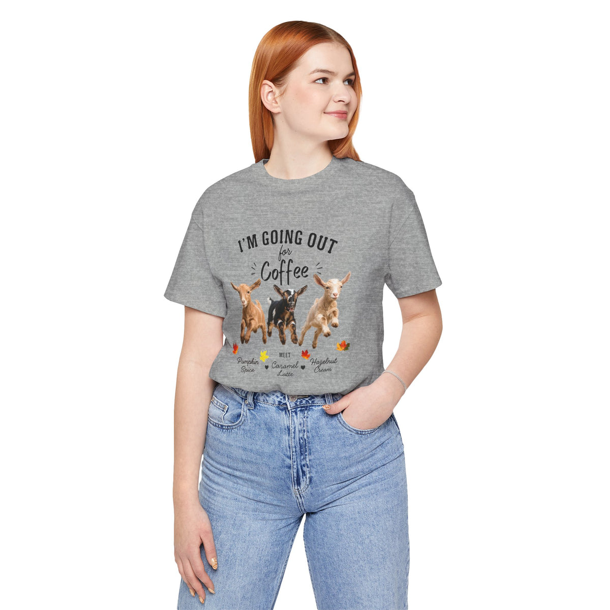 Unisex Jersey Short Sleeve Tee "Out for Coffee - DARK TEXT"