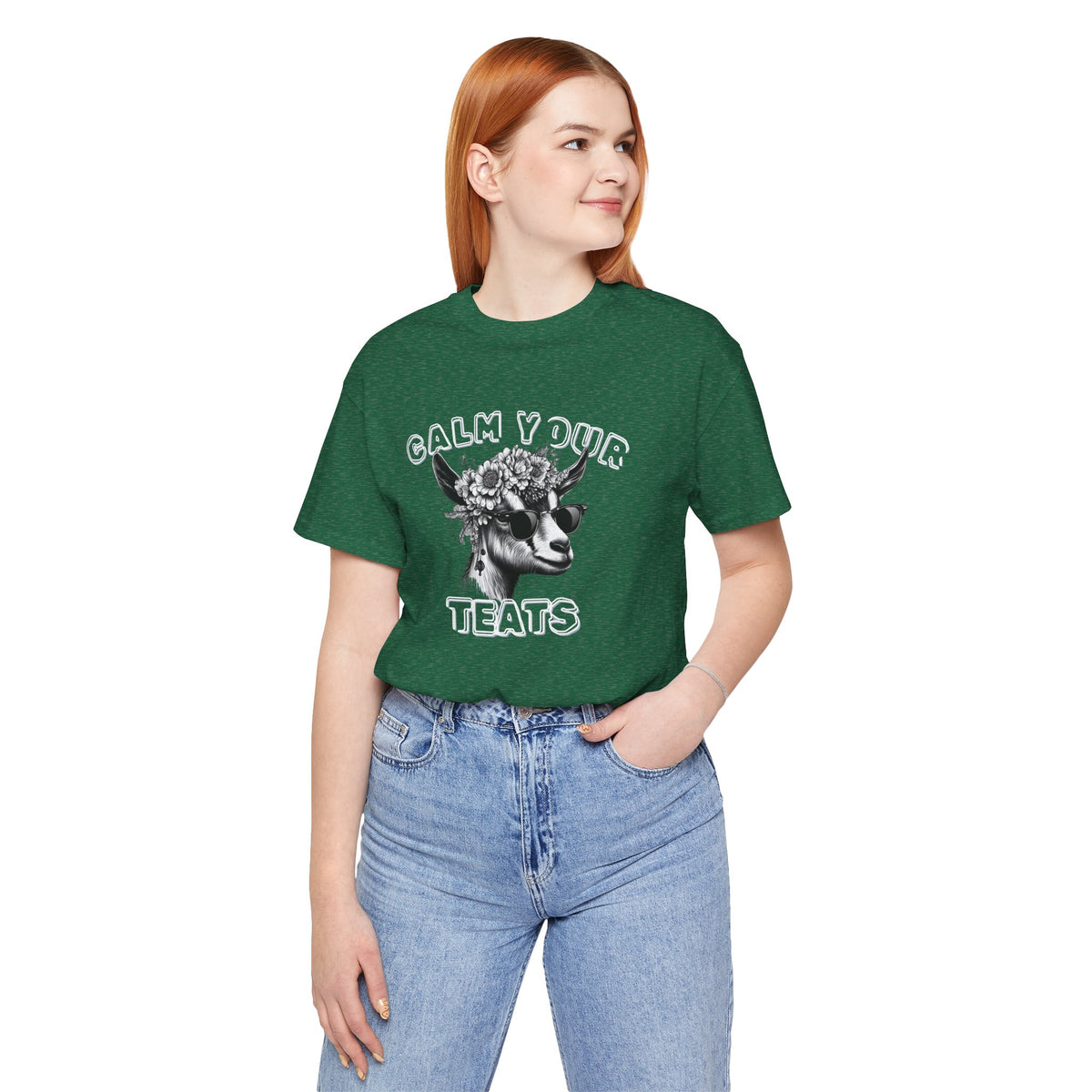 Unisex Jersey  Tee - "Calm Your Teats"