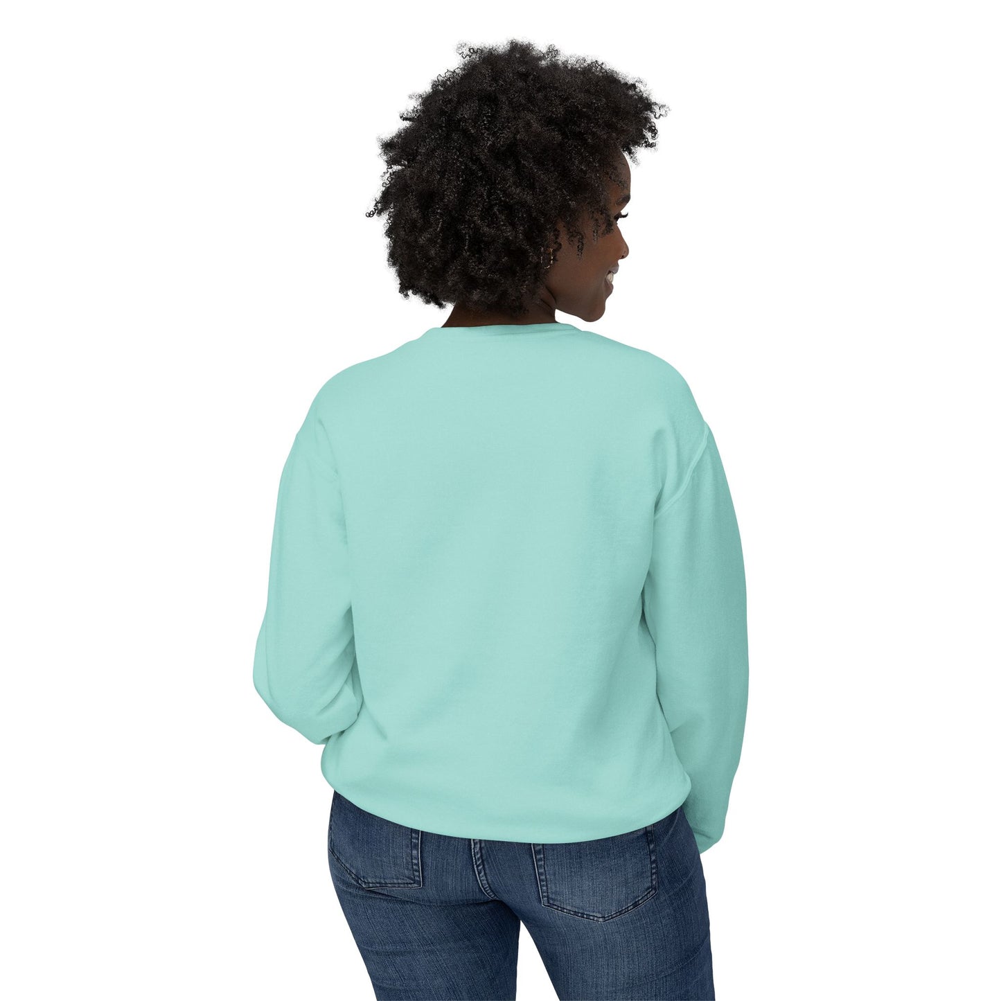 Unisex Lightweight Crewneck Sweatshirt - "Coffee Meet"
