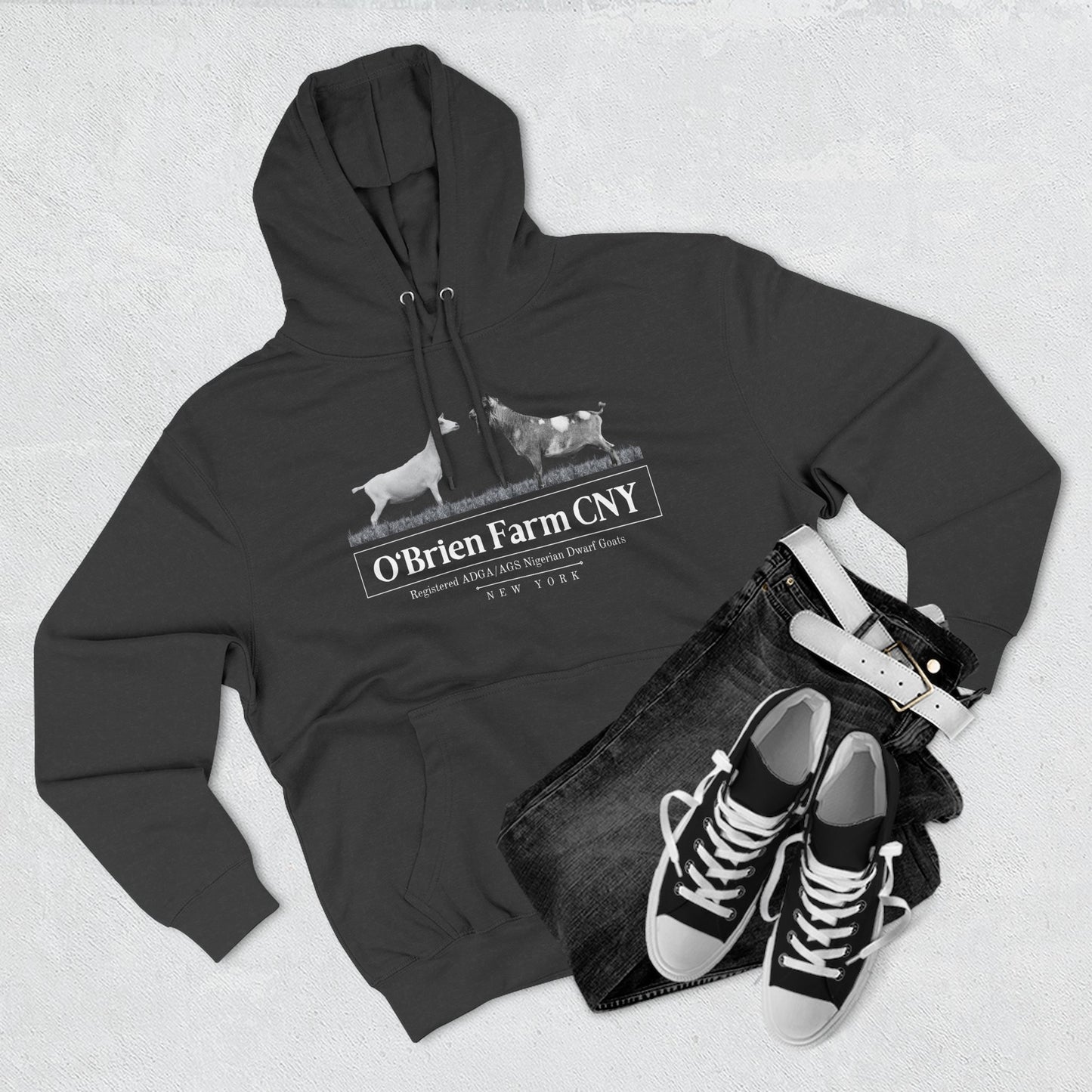 Three-Panel Fleece Hoodie "O'Brien Farm CNY"