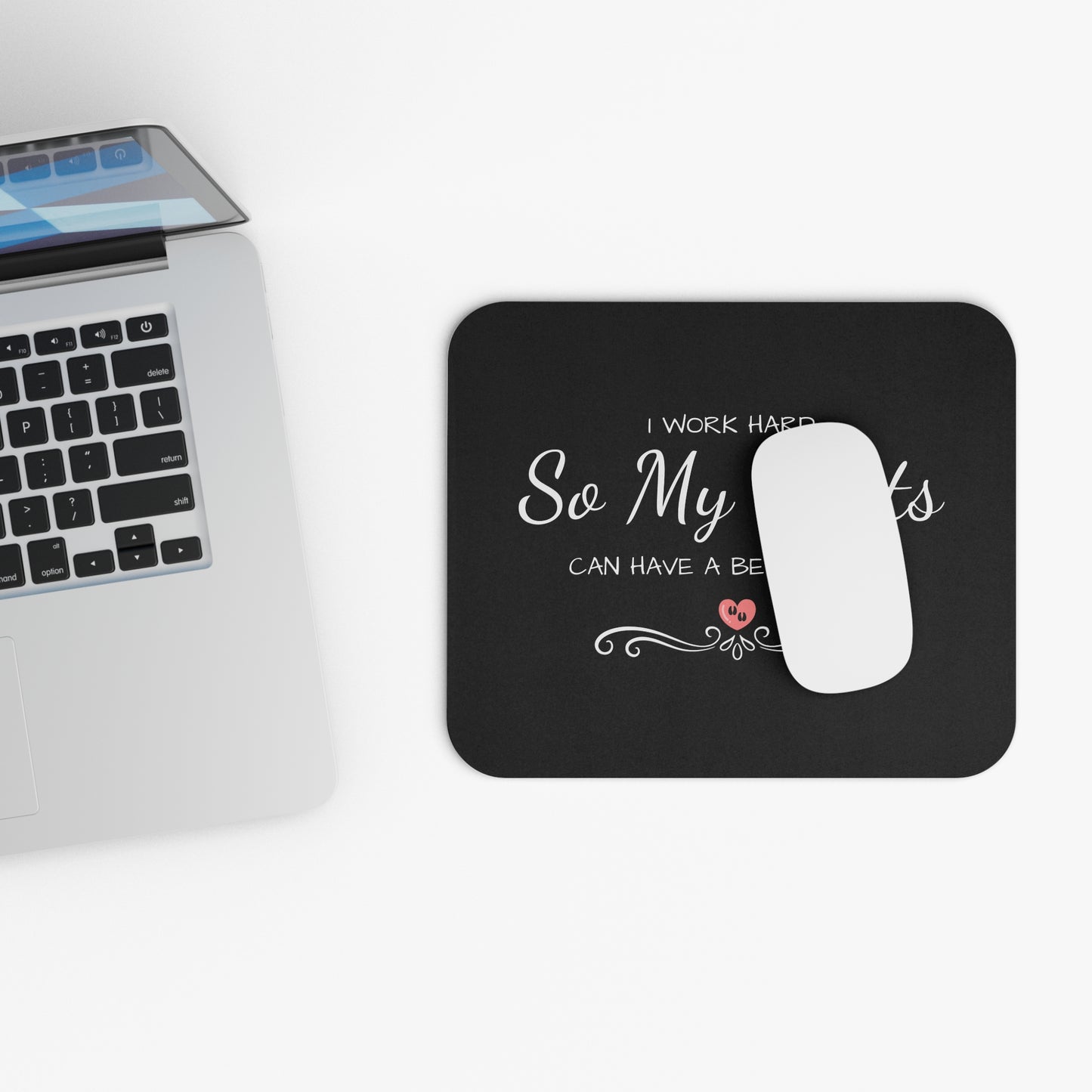 Mouse Pad (Rectangle) - "Work Hard"