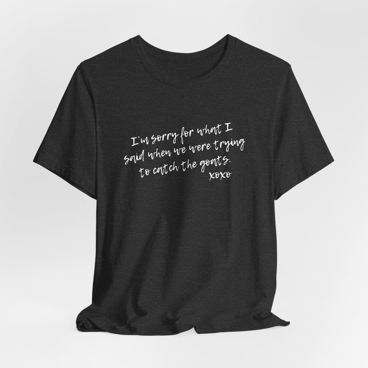 Unisex Jersey Tee - "Sorry"