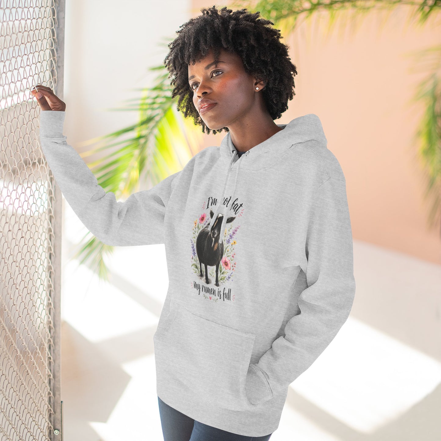 Three-Panel Fleece Hoodie - "It's just a food baby"