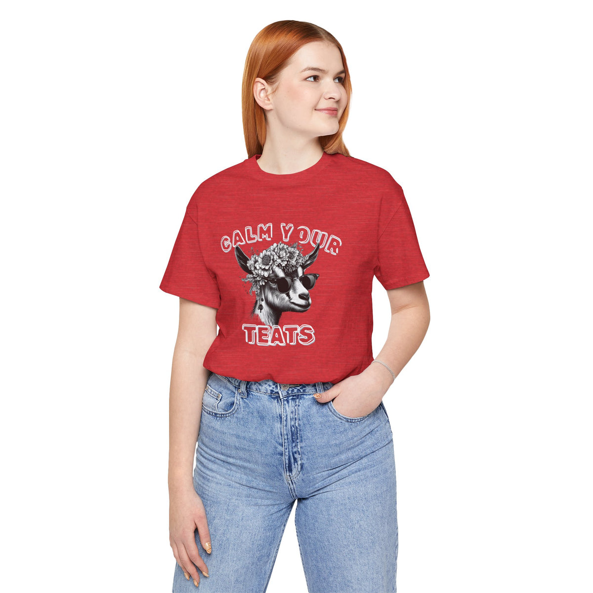 Unisex Jersey  Tee - "Calm Your Teats"