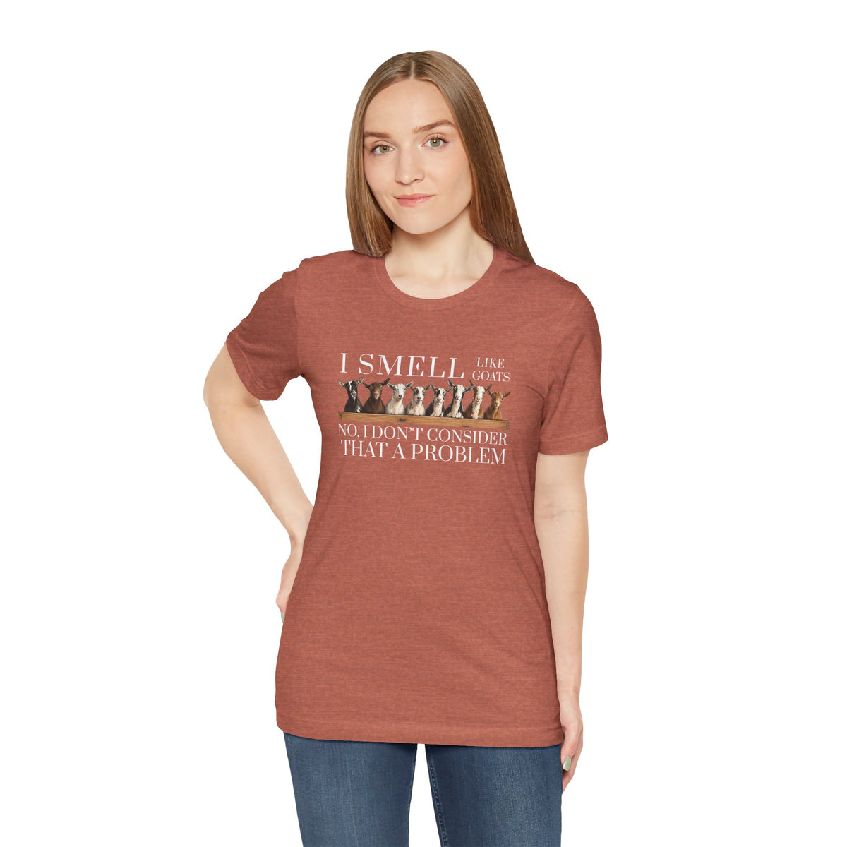 Unisex Jersey Short Sleeve Tee - "I Smell Like Goats"