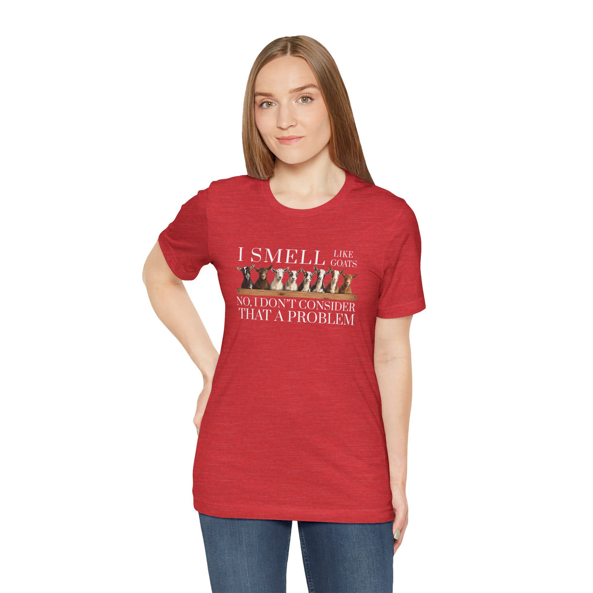 Unisex Jersey Short Sleeve Tee - "I Smell Like Goats"