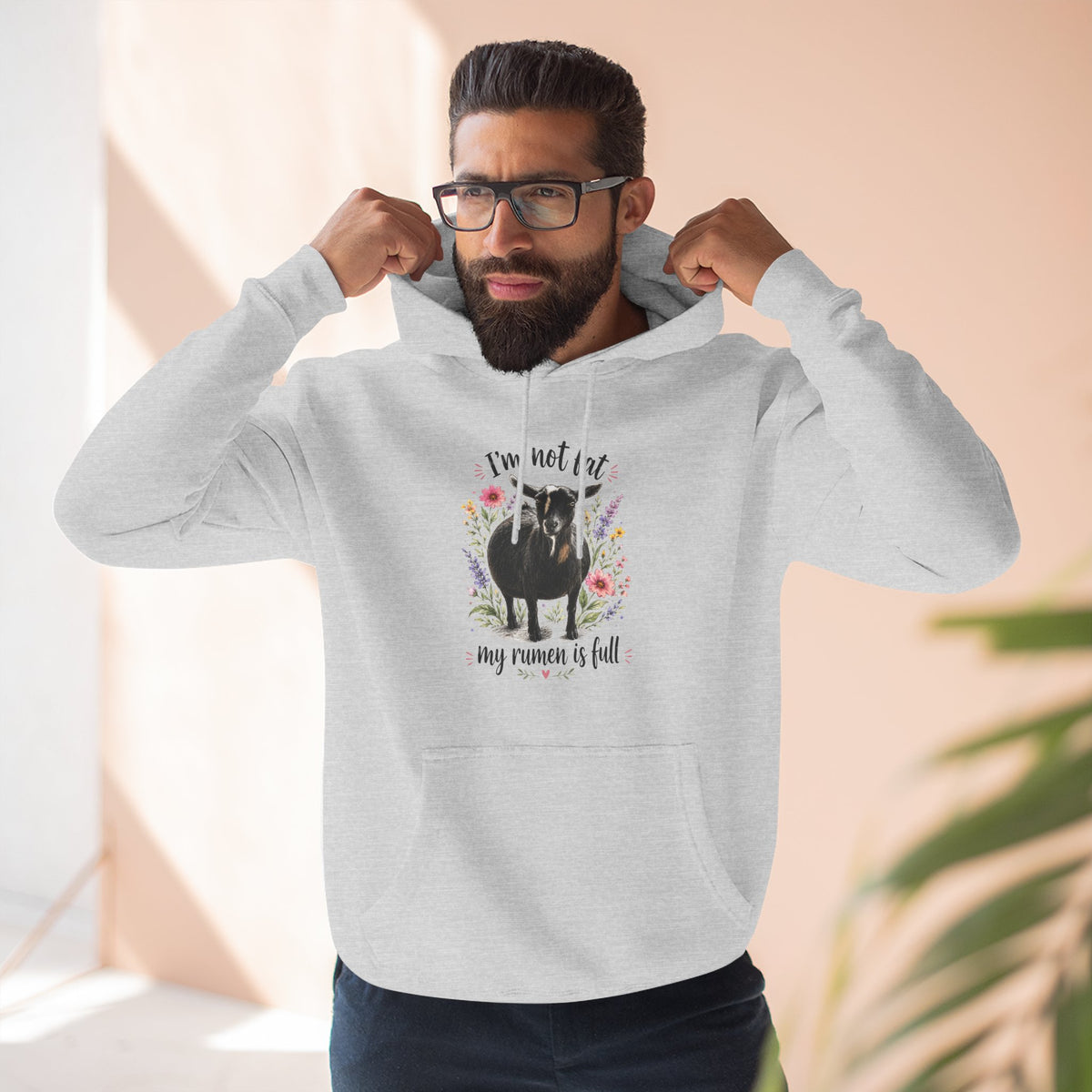 Three-Panel Fleece Hoodie - "It's just a food baby"