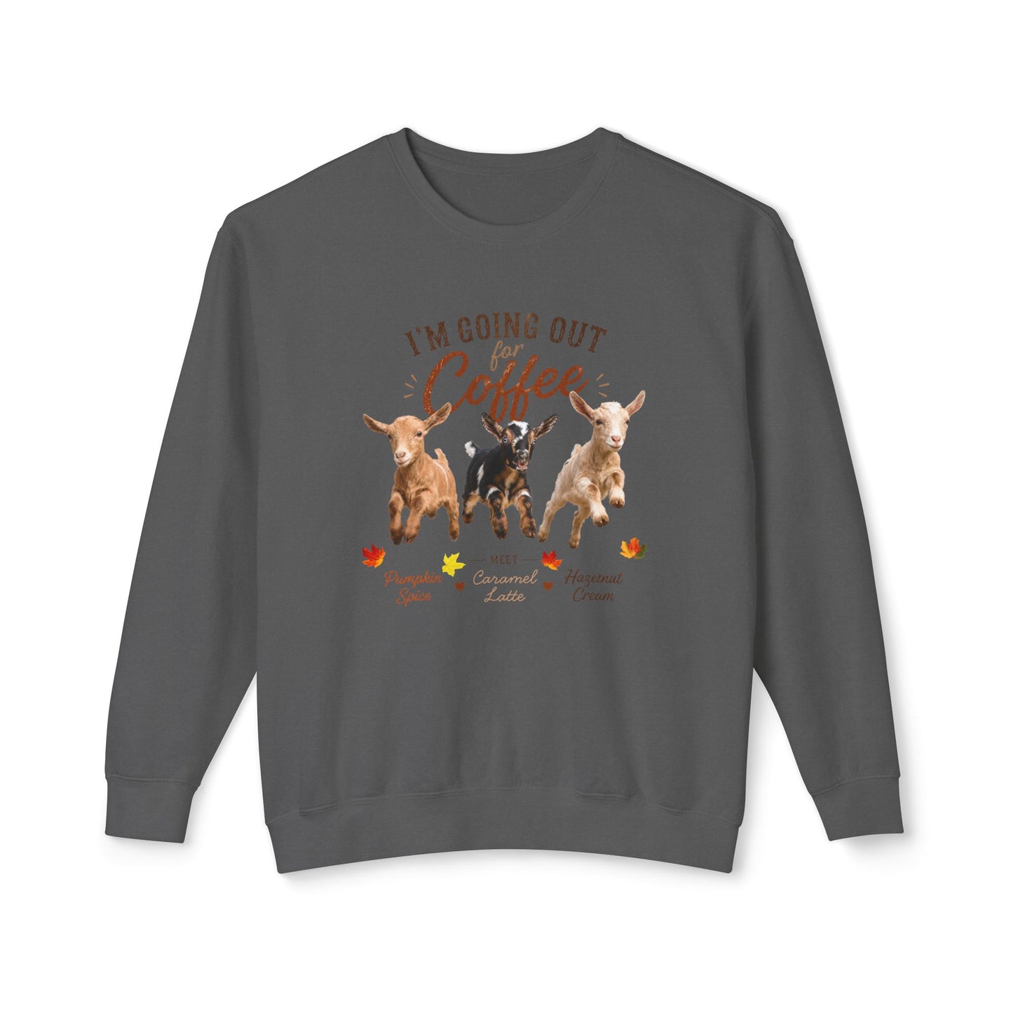Unisex Lightweight Crewneck Sweatshirt - "Coffee Meet"