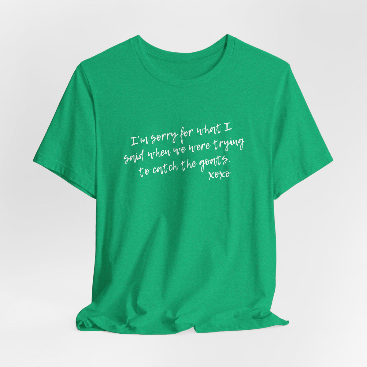 Unisex Jersey Tee - "Sorry"