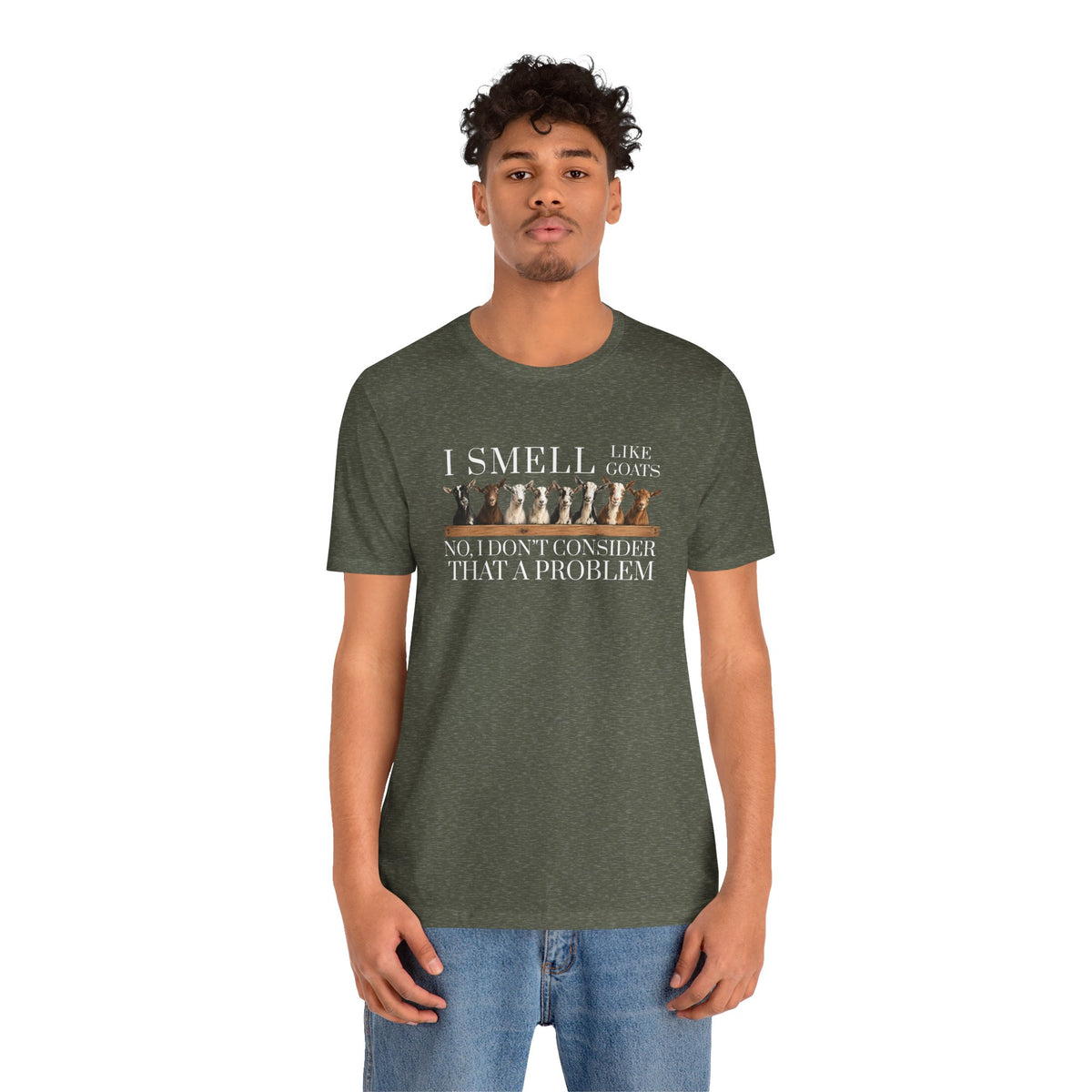 Unisex Jersey Short Sleeve Tee - "I Smell Like Goats"