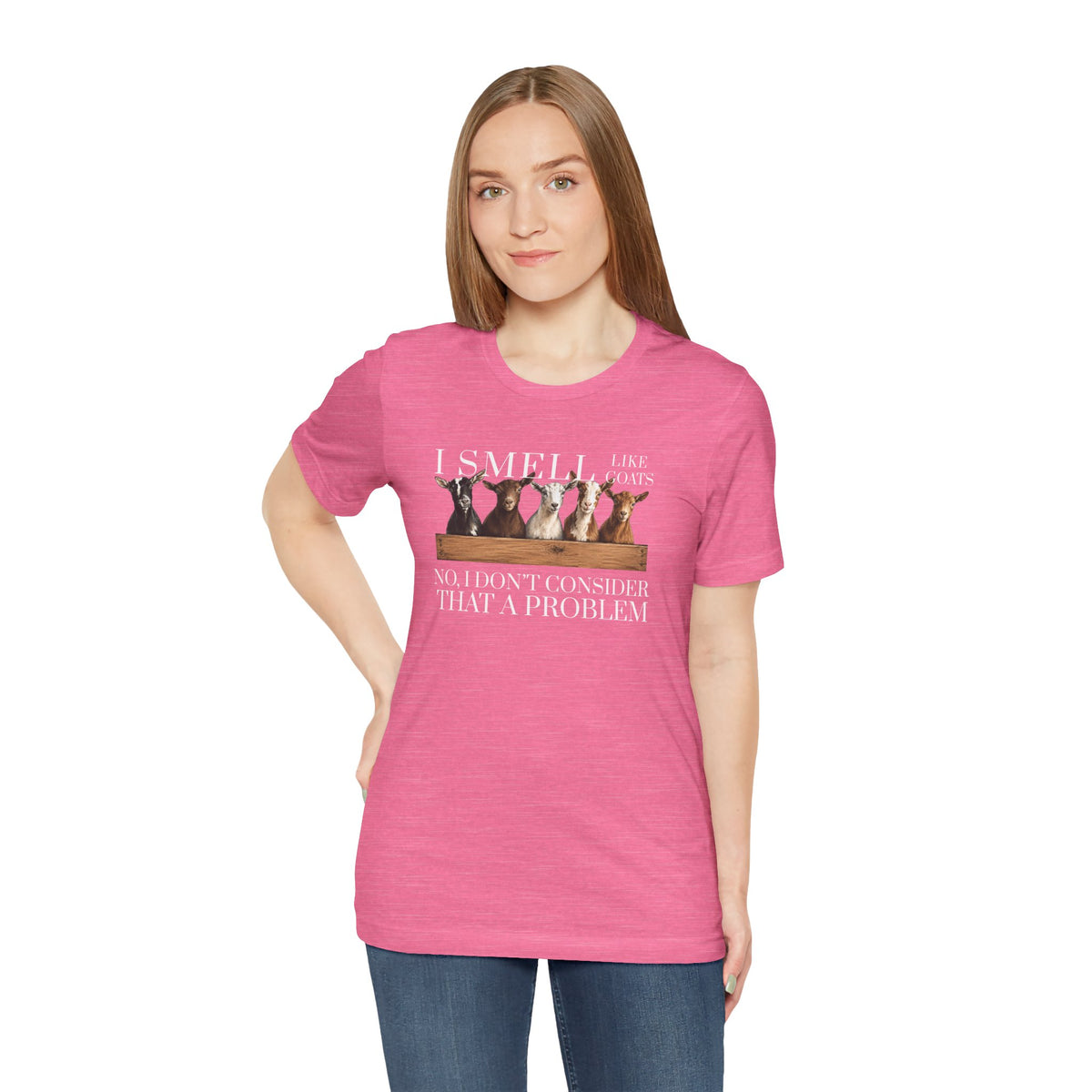 Unisex Jersey Short Sleeve Tee - "I Smell Like Goats"