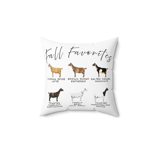 Spun Polyester Square Pillow - "Fall Favorites"