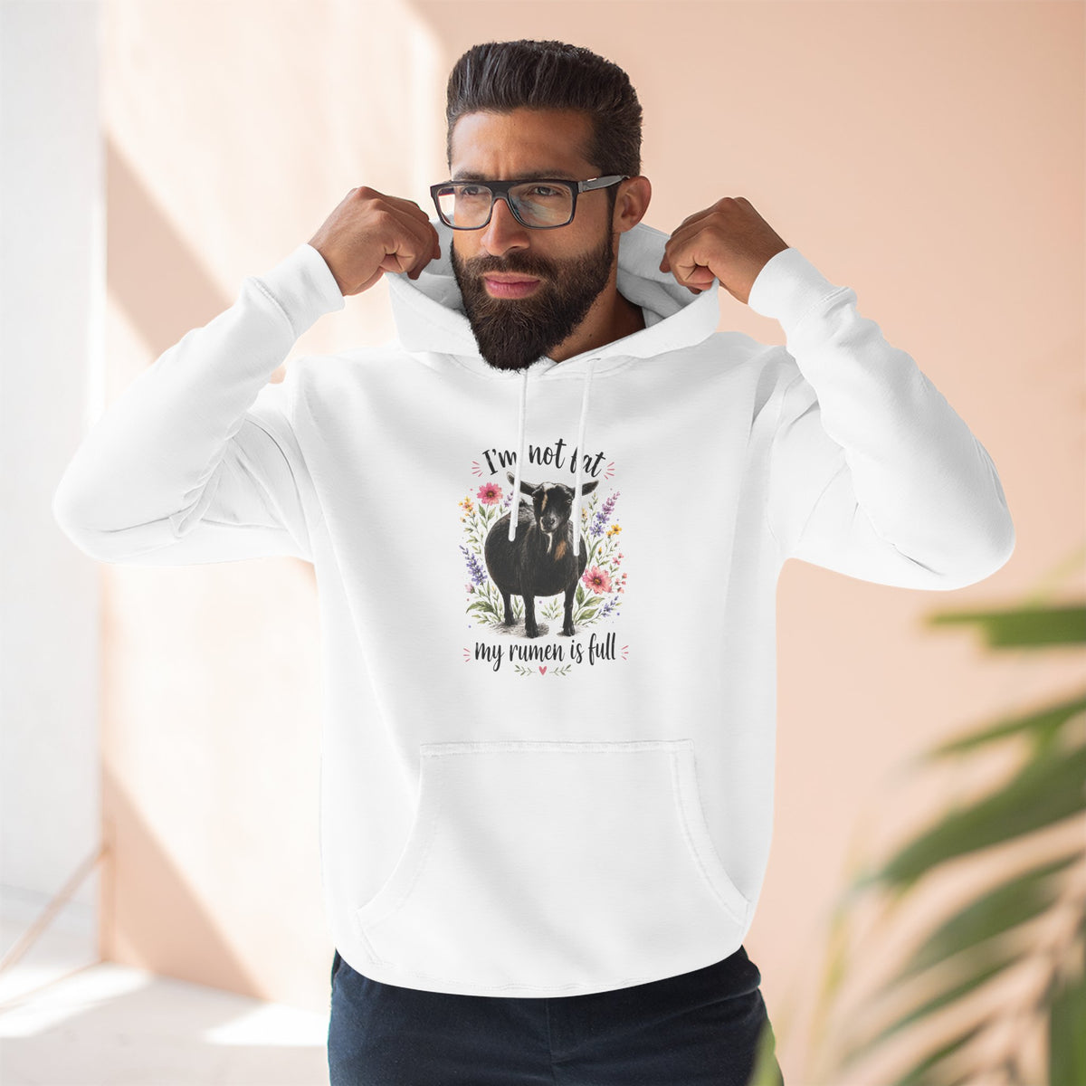 Three-Panel Fleece Hoodie - "It's just a food baby"