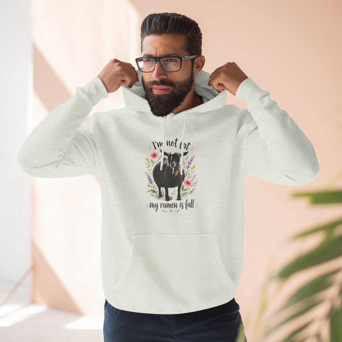 Three-Panel Fleece Hoodie - "It's just a food baby"