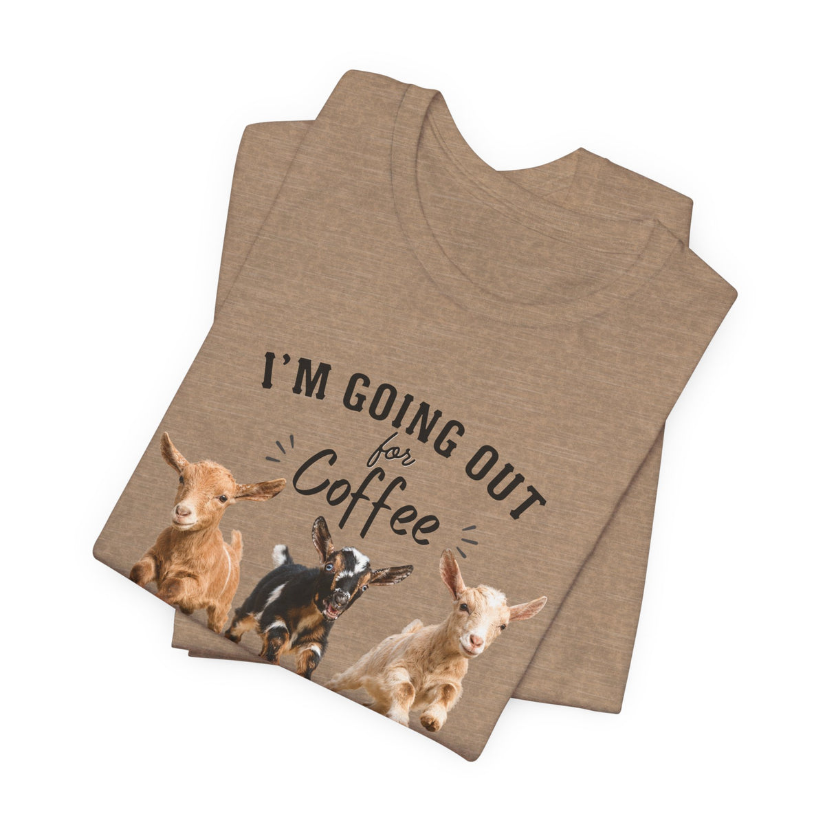 Unisex Jersey Short Sleeve Tee "Out for Coffee - DARK TEXT"
