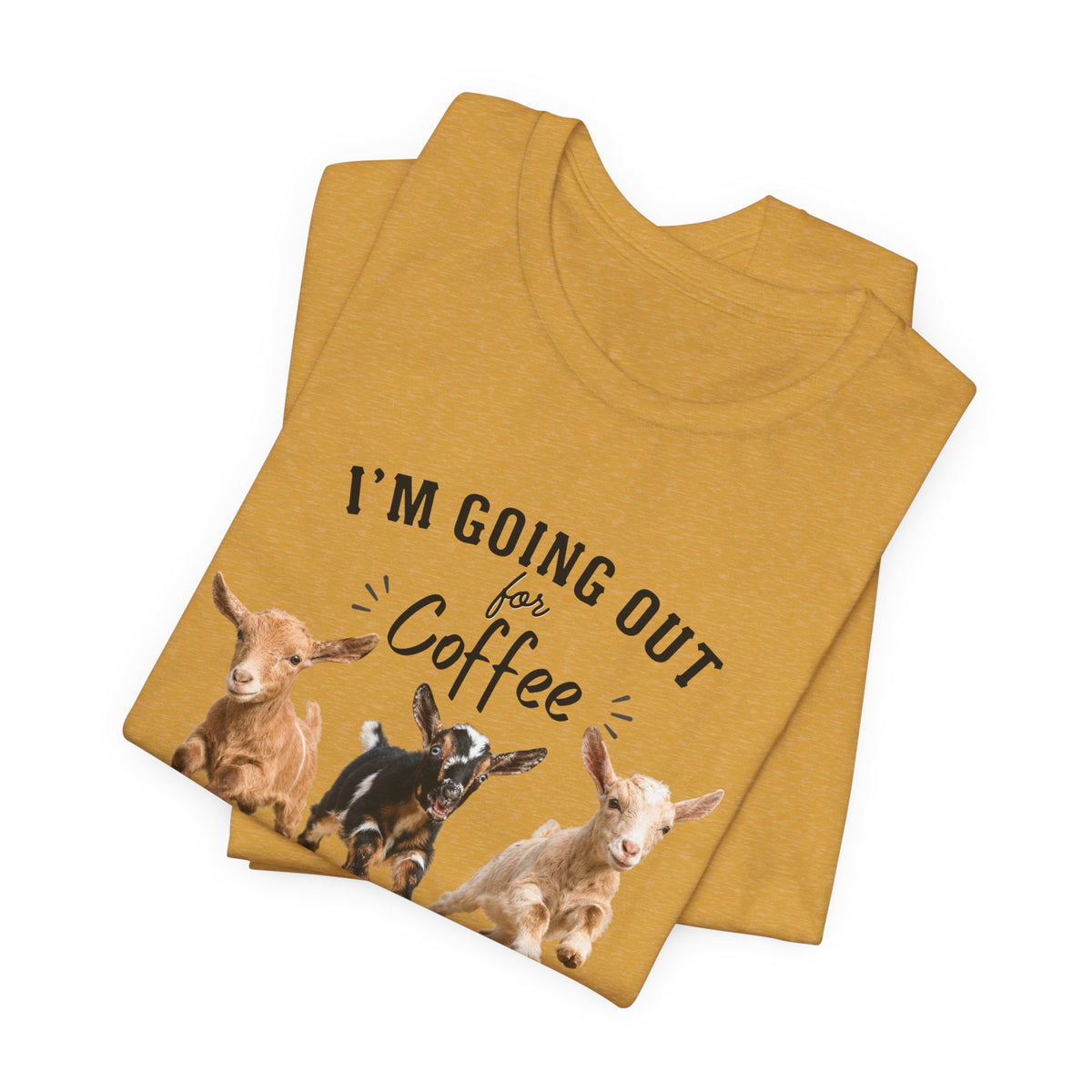 Unisex Jersey Short Sleeve Tee "Out for Coffee - DARK TEXT"