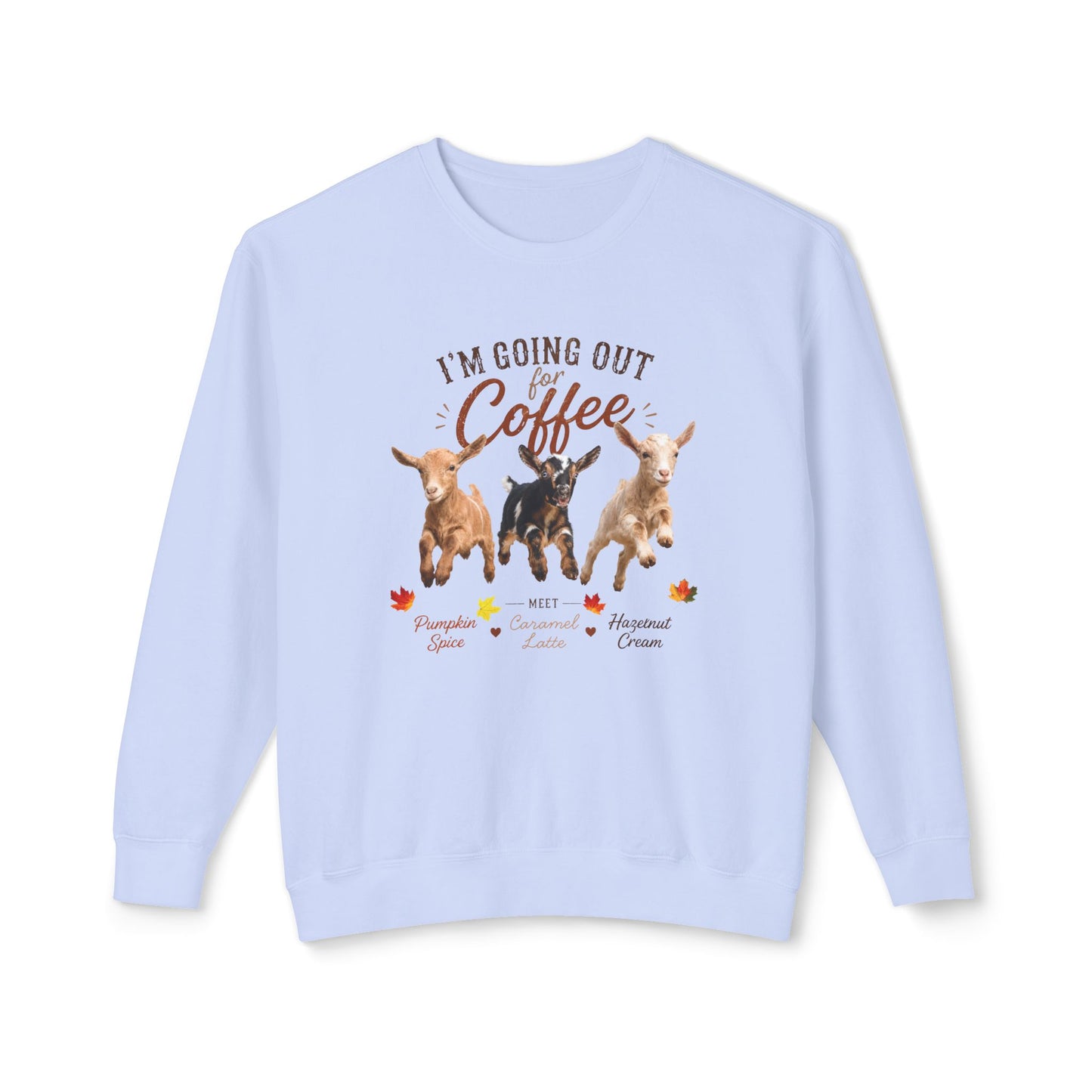 Unisex Lightweight Crewneck Sweatshirt - "Coffee Meet"