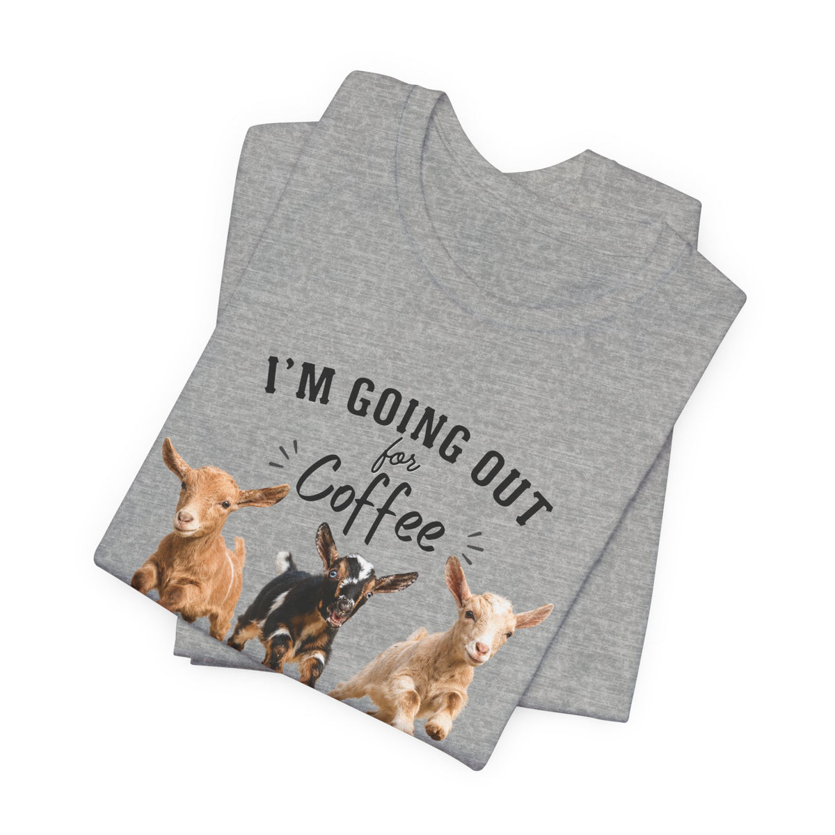 Unisex Jersey Short Sleeve Tee "Out for Coffee - DARK TEXT"